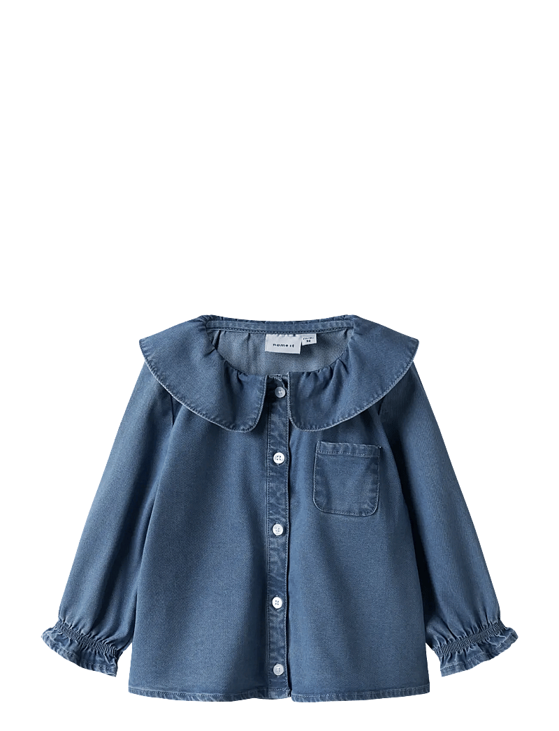 name it - NMFSOPHY LS DNM SHIRT 2533-YB T - long-sleeved shirts - medium blue denim - 0