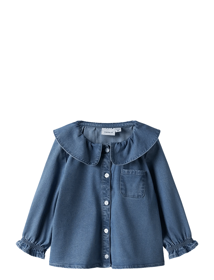 name it - NMFSOPHY LS DNM SHIRT 2533-YB T - langärmlige hemden - medium blue denim - 0
