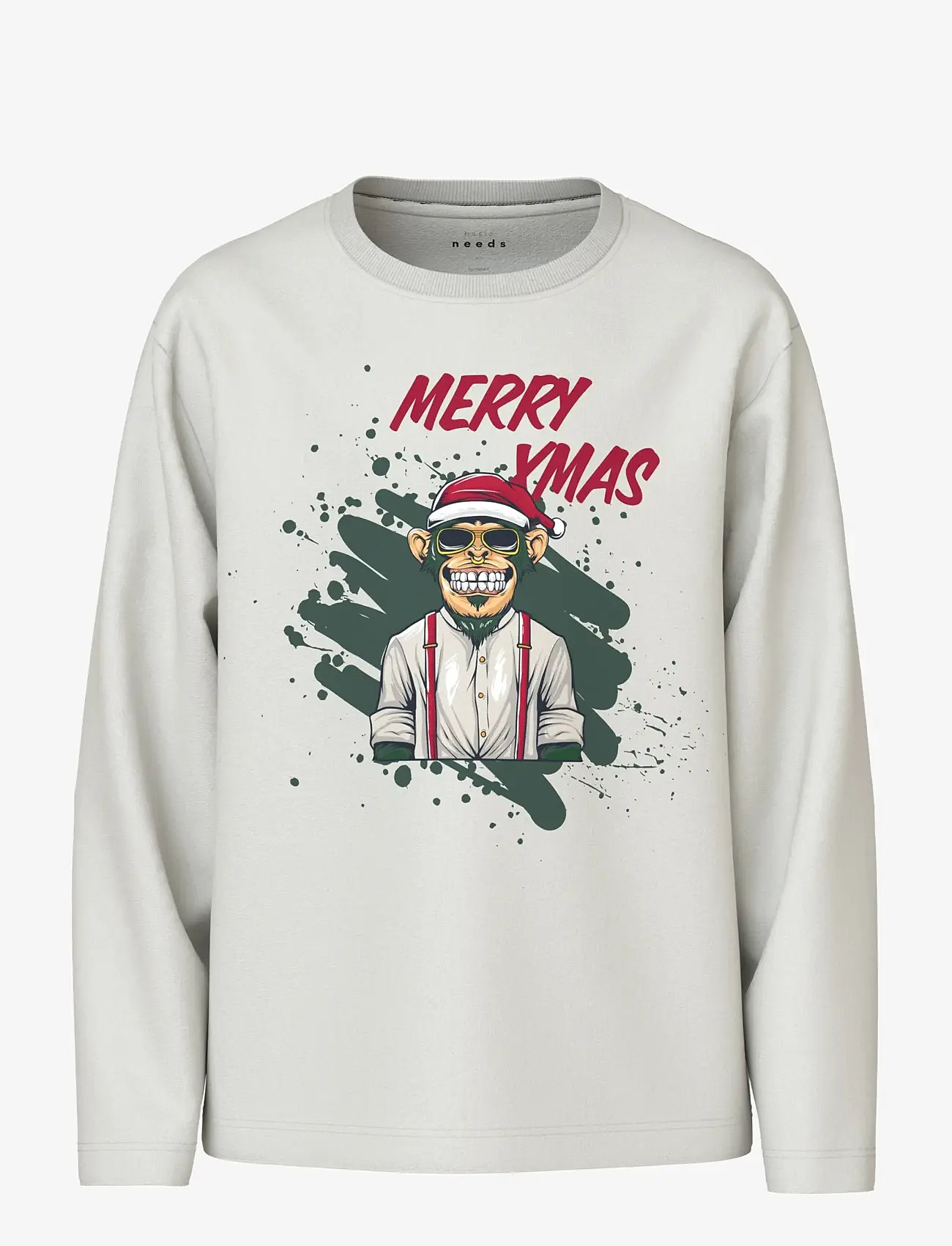 name it - NKMVOSMAS LS NREG TOP - långärmade t-shirts - cloud dancer - 0