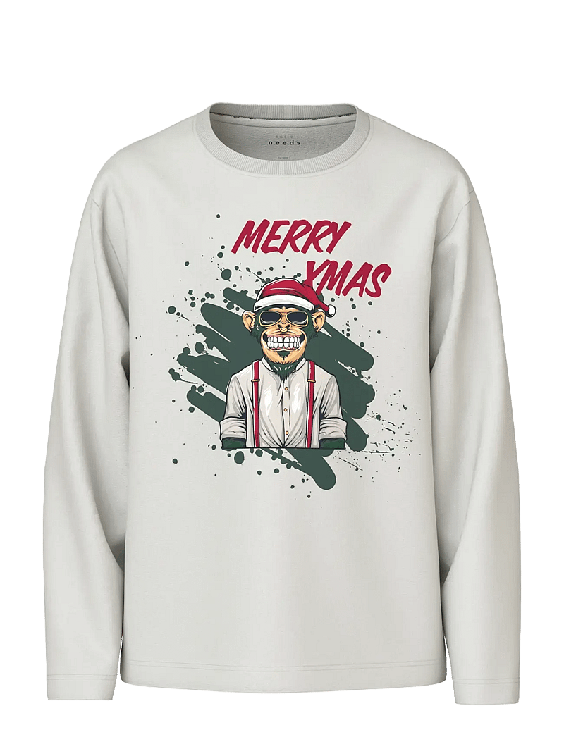 name it - NKMVOSMAS LS NREG TOP - långärmade t-shirts - cloud dancer - 0