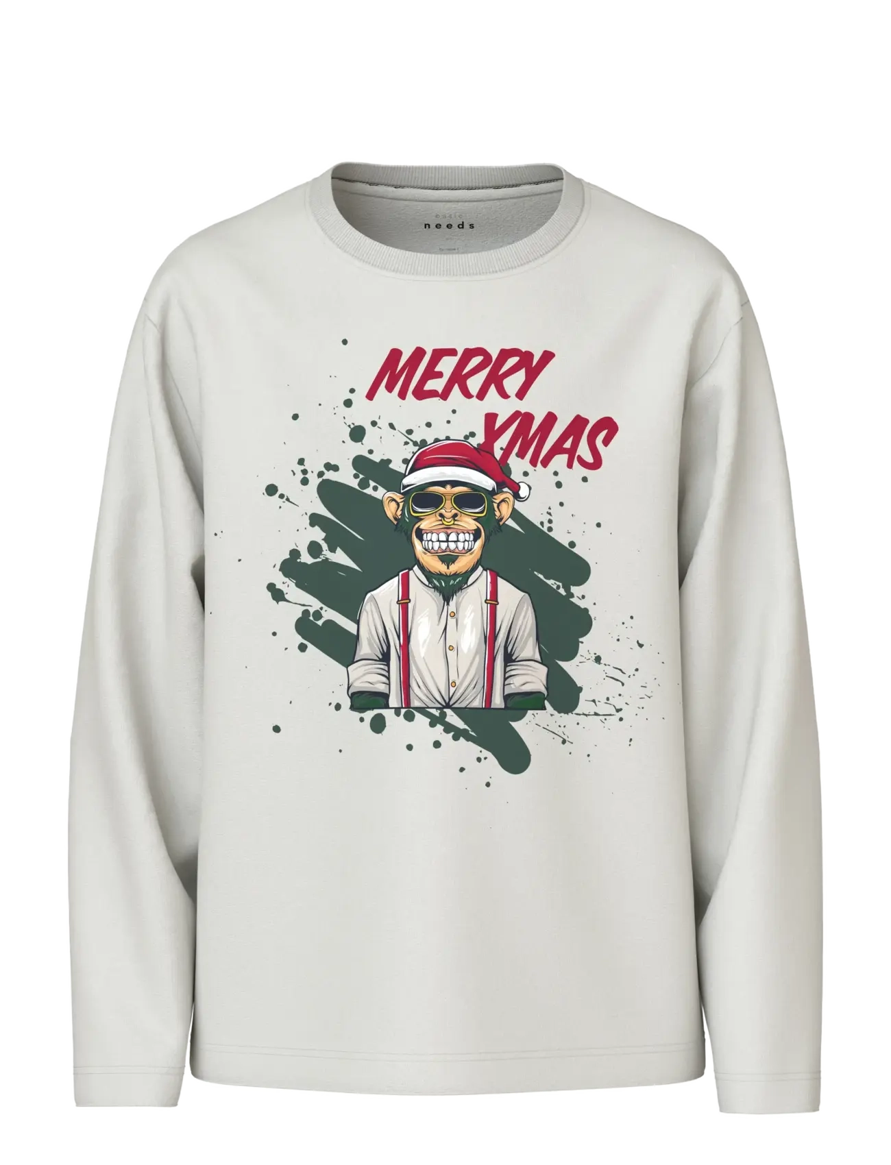 name it - NKMVOSMAS LS NREG TOP - t-shirts à manches longues - cloud dancer - 0