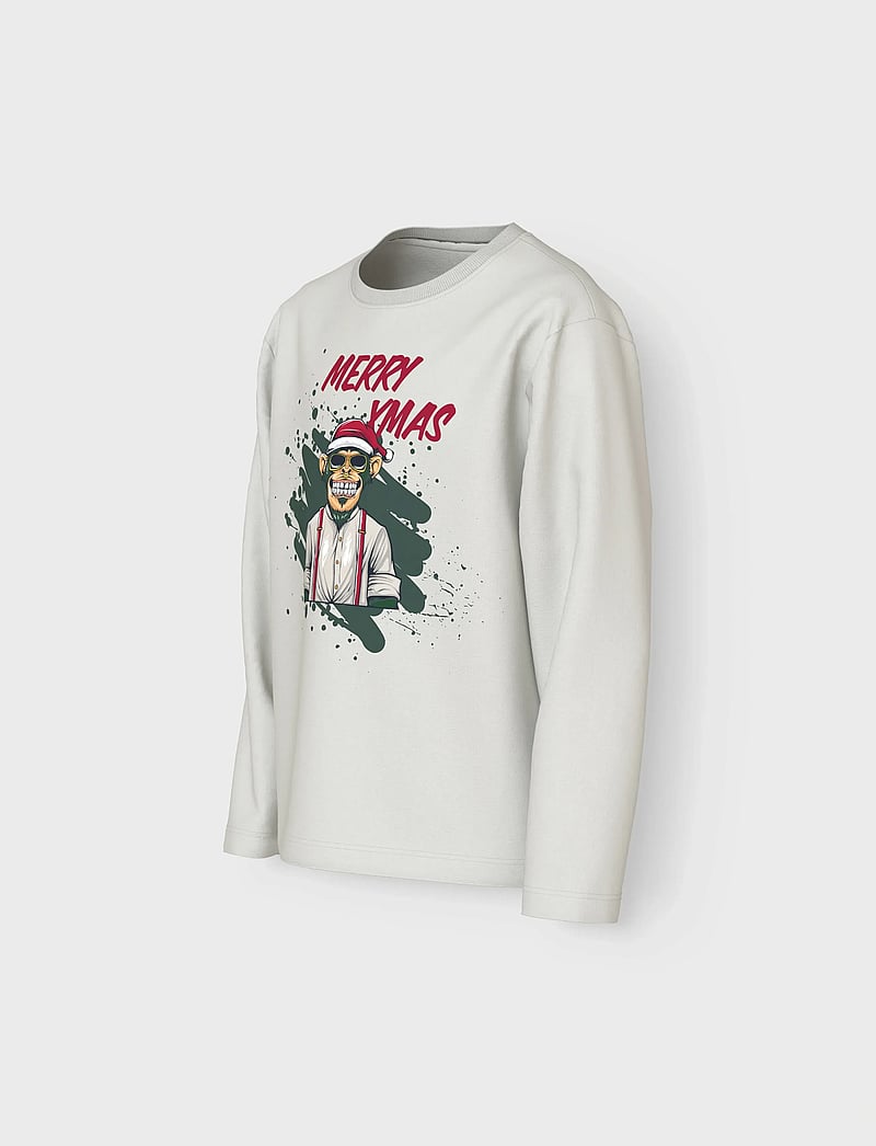 name it - NKMVOSMAS LS NREG TOP - långärmade t-shirts - cloud dancer - 2