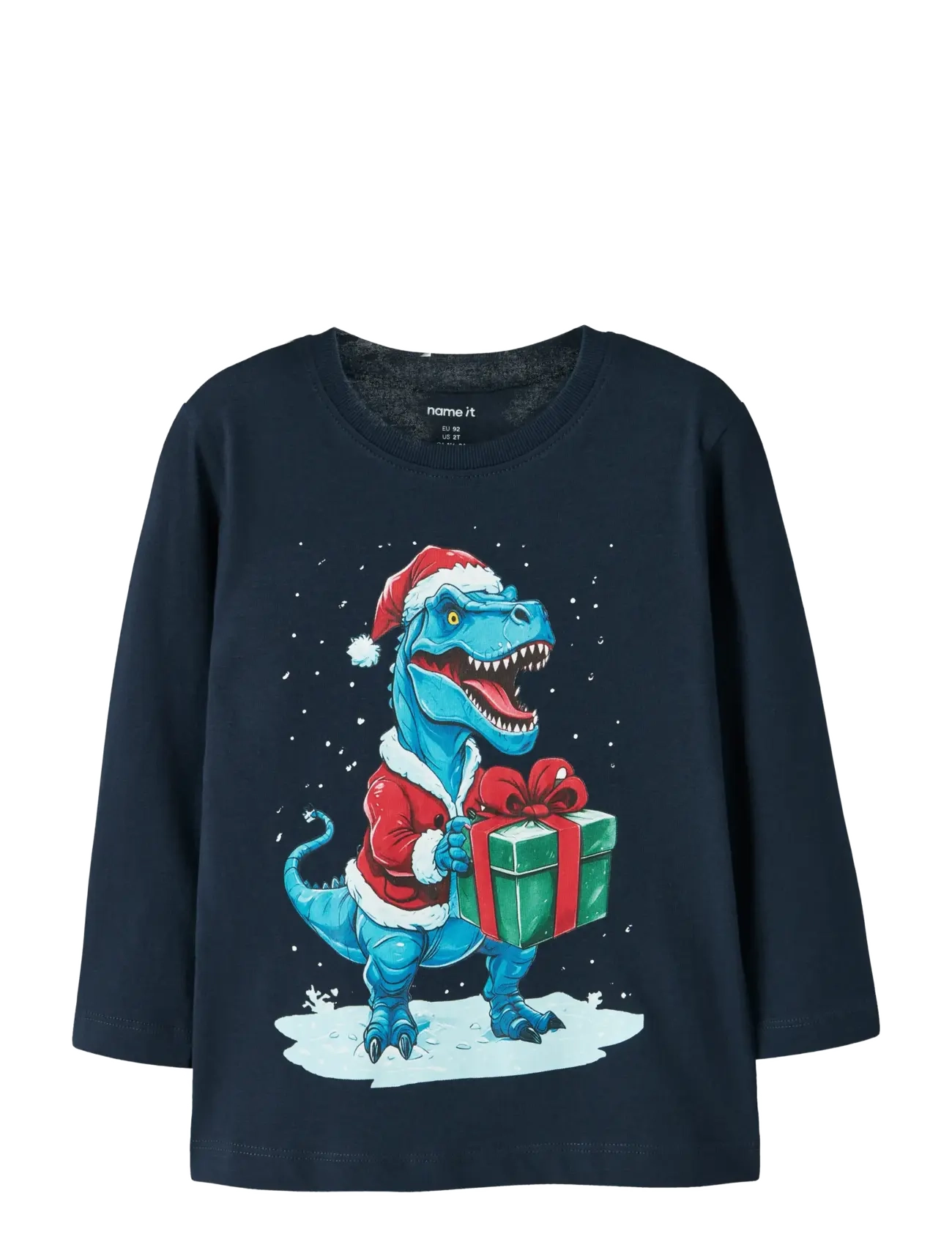 name it - NMMVOSMAS LS NREG TOP - t-krekli ar garām piedurknēm - navy blazer - 1