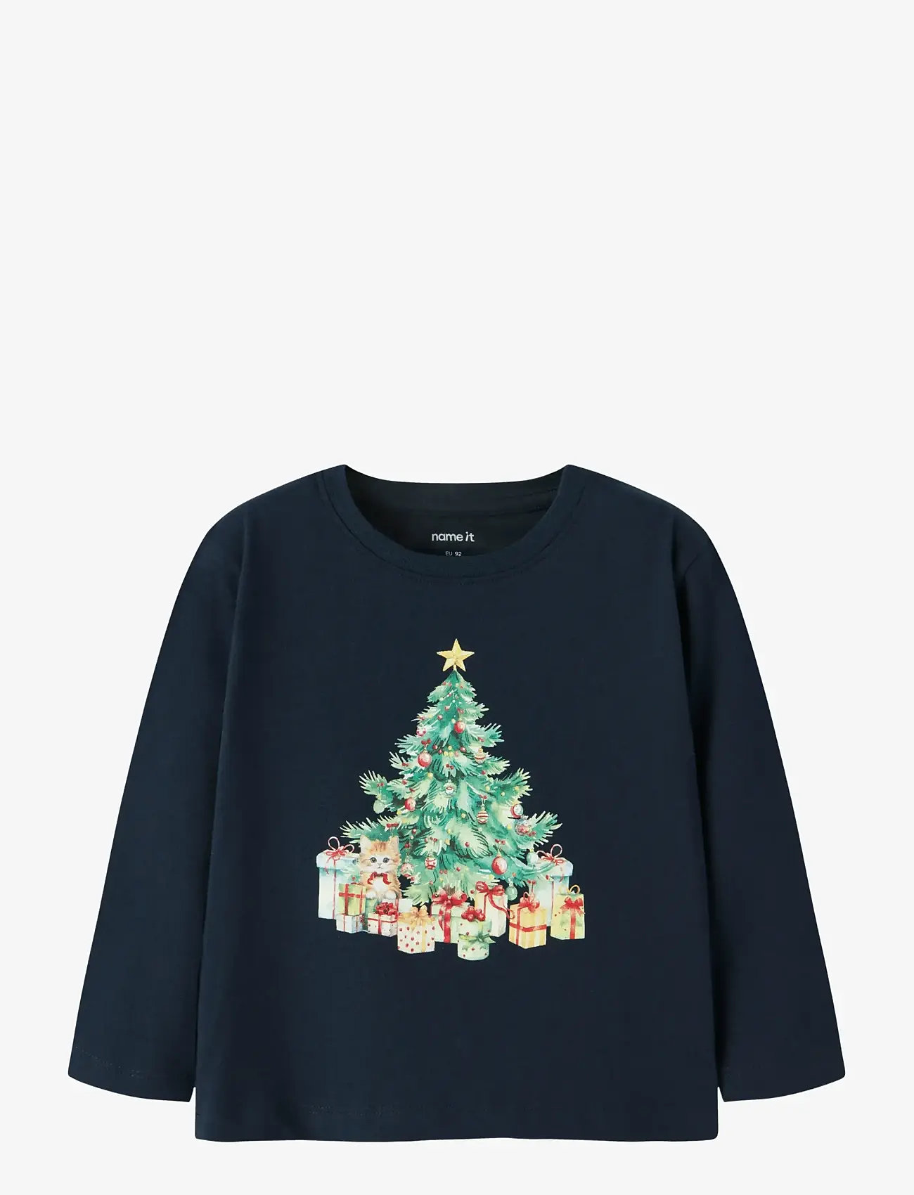 name it - NMFVOSMAS LS NREG TOP - langærmede t-shirts - navy blazer - 0