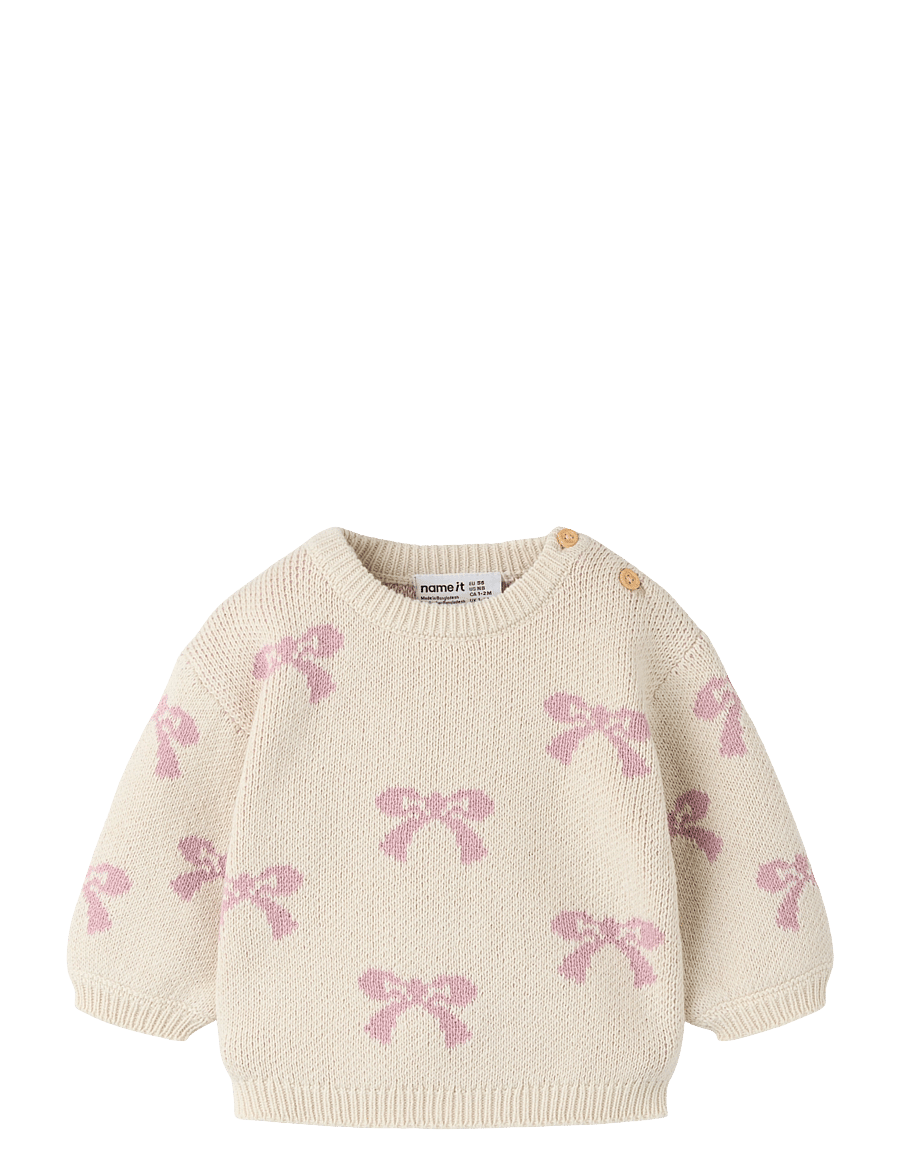 name it - NBFOANA LS KNIT BOX - pullover - birch - 0