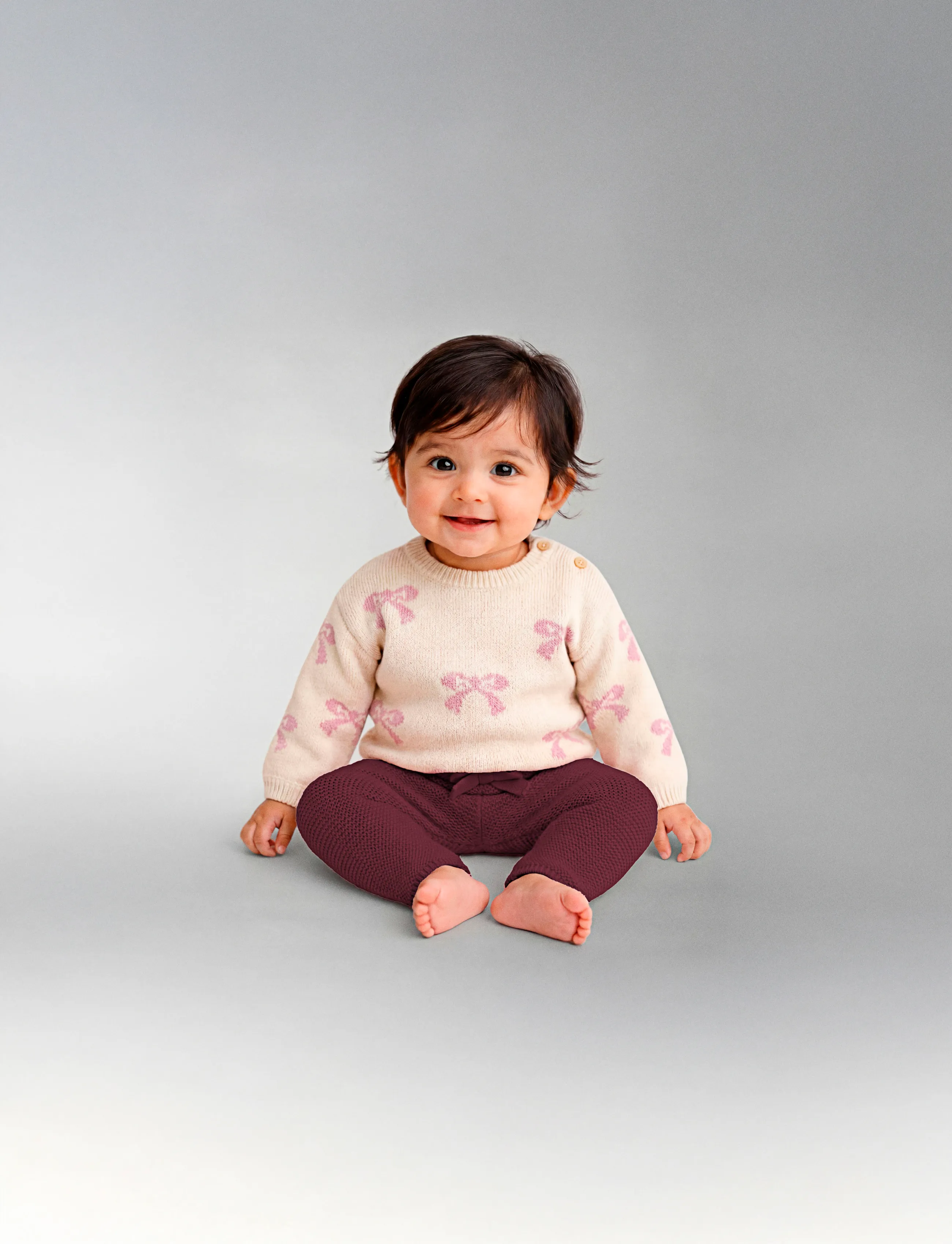 name it - NBFOANA LS KNIT BOX - jumpers - birch - 2