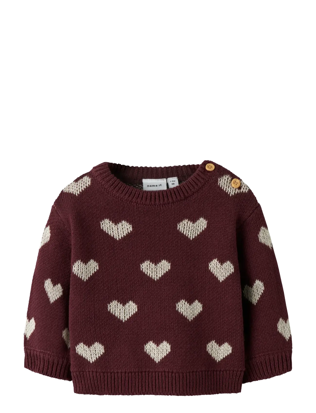 name it NBFOANA LS KNIT - Pullover - BURGUNDY / burgundy