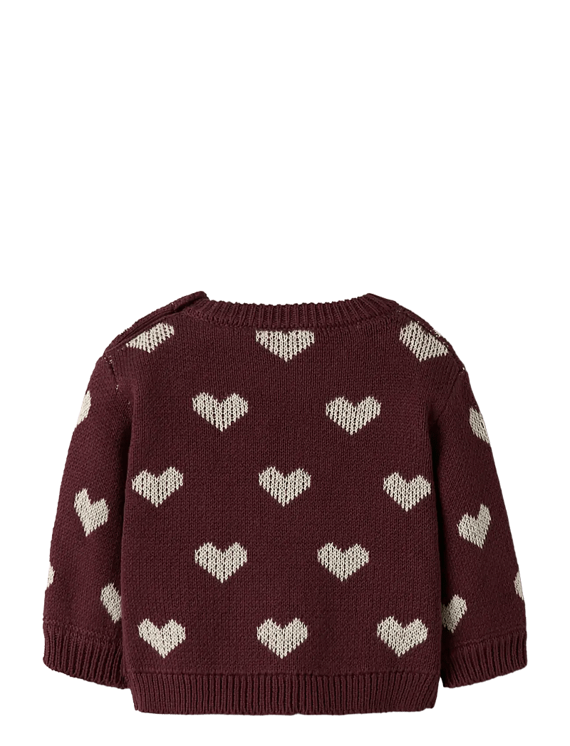 name it - NBFOANA LS KNIT - trøjer - burgundy - 1