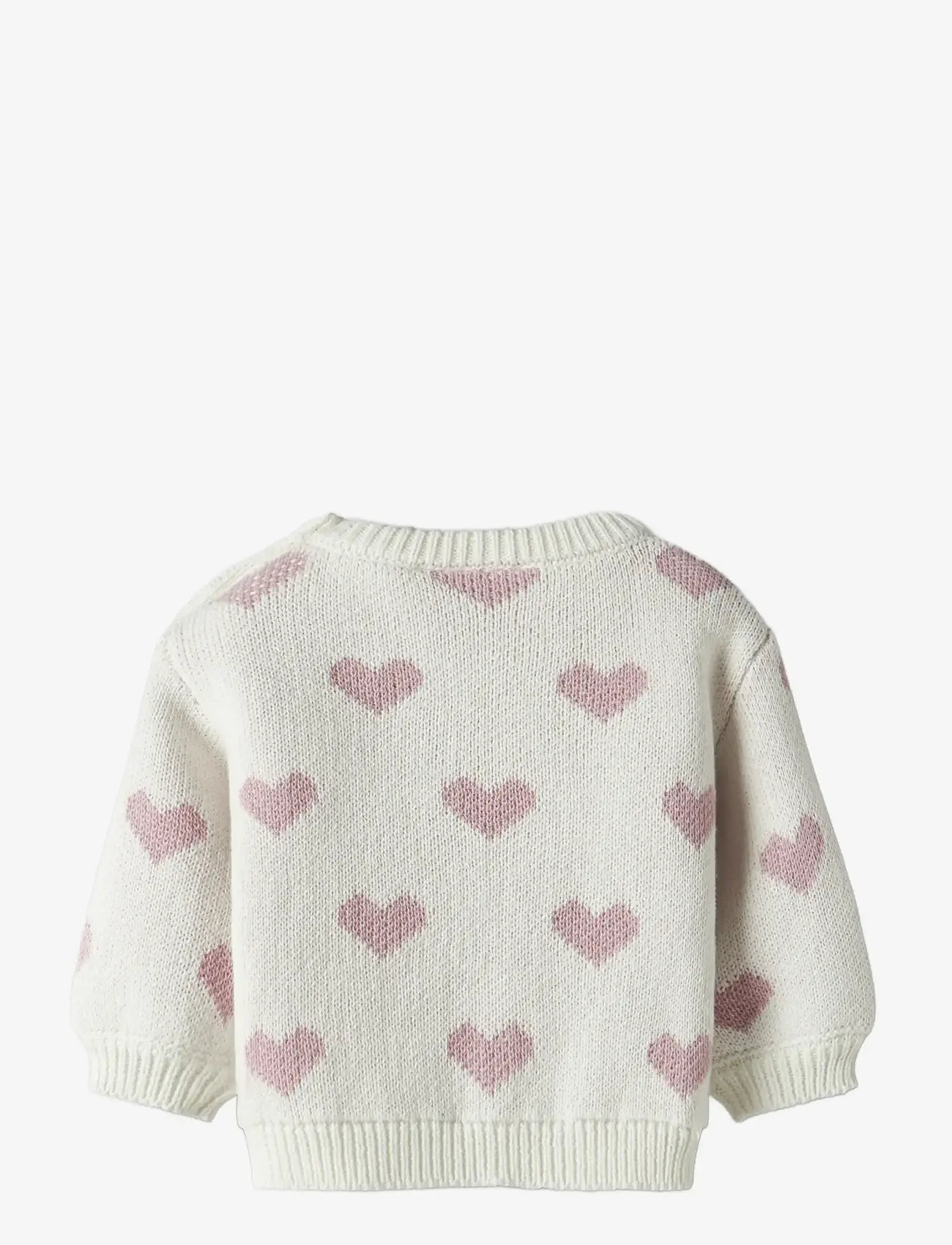 name it - NBFOANA LS KNIT - neulepuserot - cloud dancer - 2