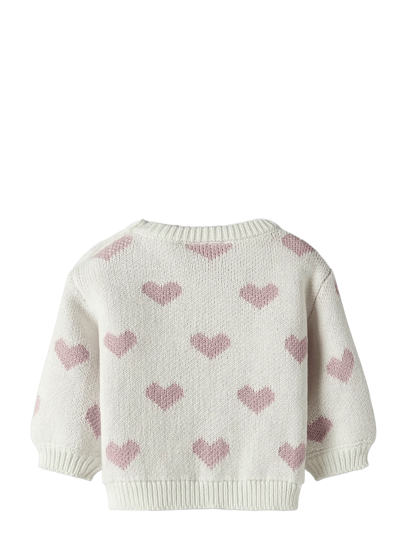 name it - NBFOANA LS KNIT - neulepuserot - cloud dancer - 2