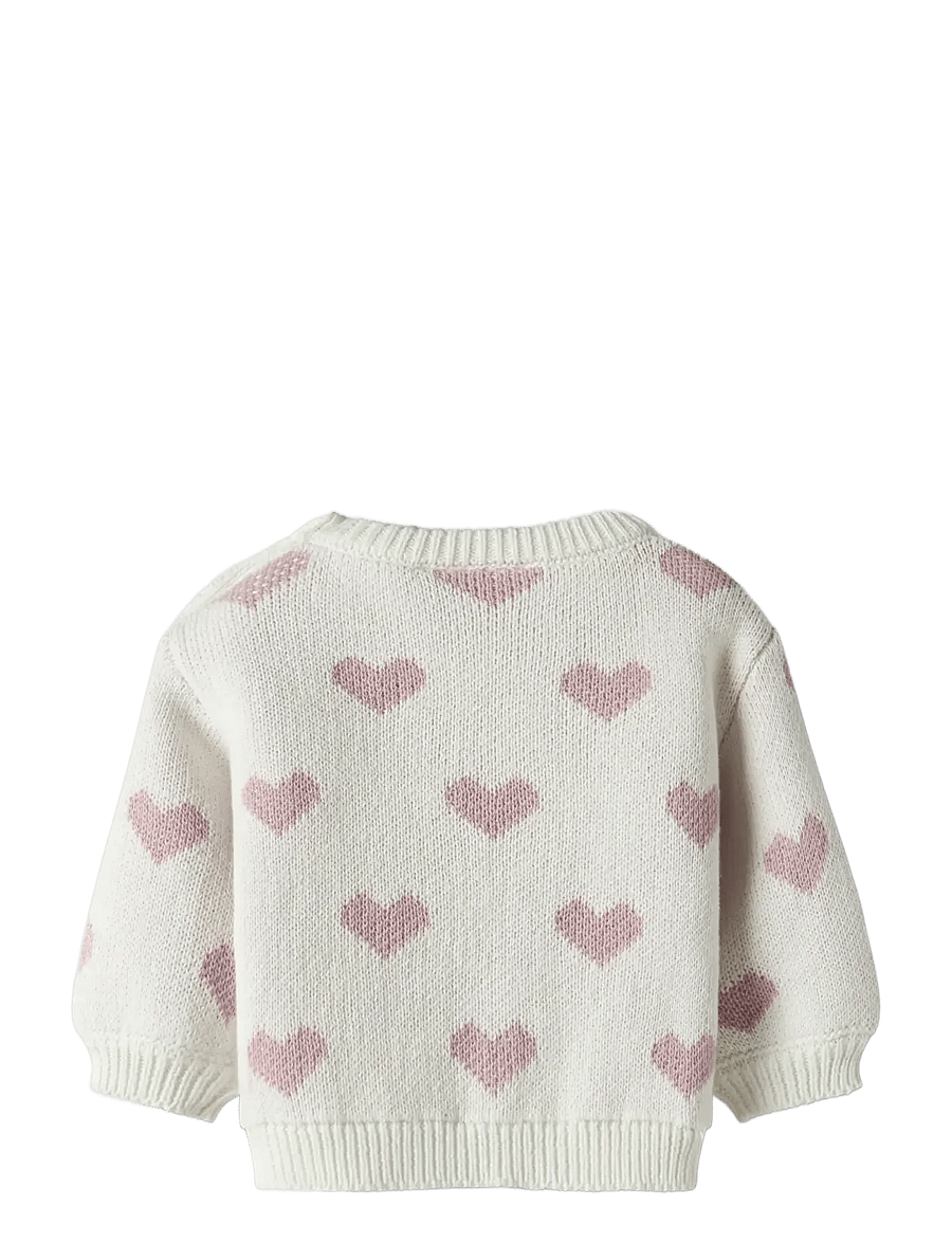 name it - NBFOANA LS KNIT BOX - stickade tröjor - cloud dancer - 2