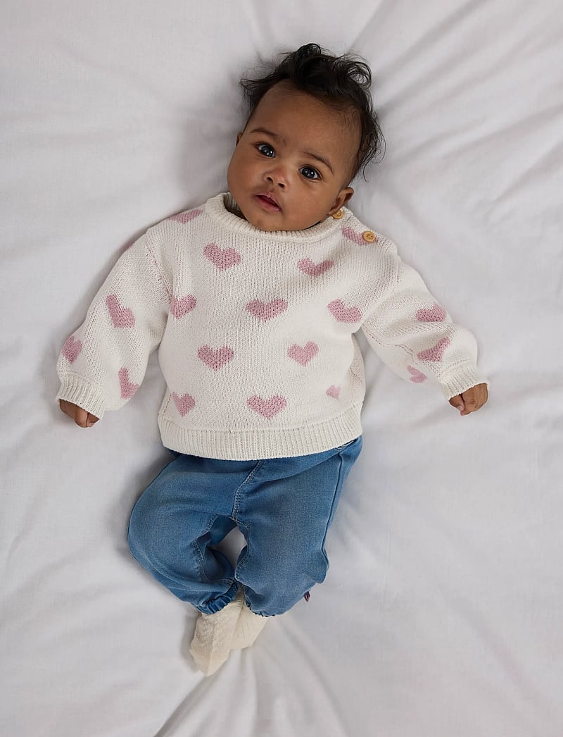 name it - NBFOANA LS KNIT - neulepuserot - cloud dancer - 0