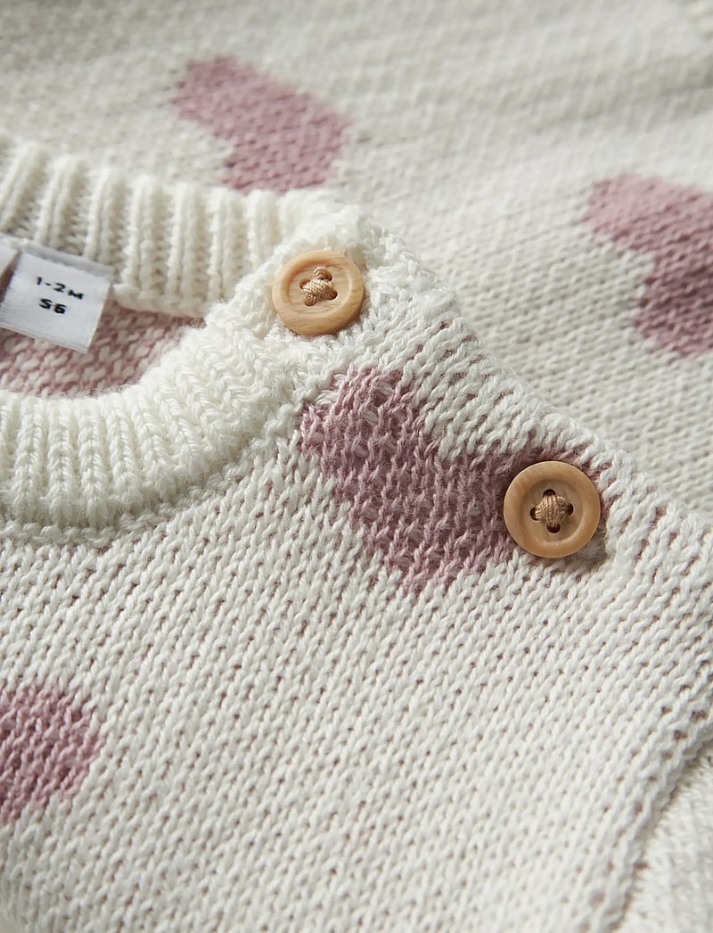 name it - NBFOANA LS KNIT - neulepuserot - cloud dancer - 3