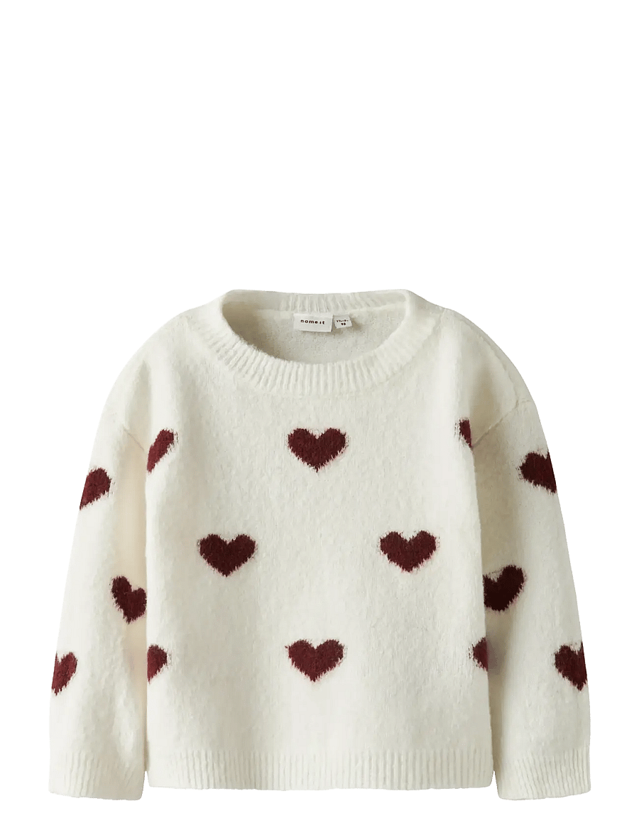 name it - NMFONA LS KNIT - džemperi - cloud dancer - 1