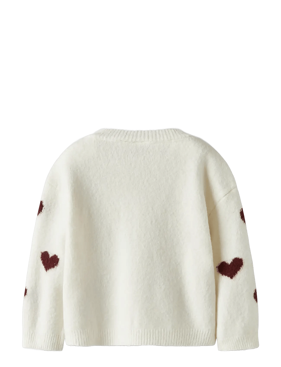 name it - NMFONA LS KNIT - džemperi - cloud dancer - 2