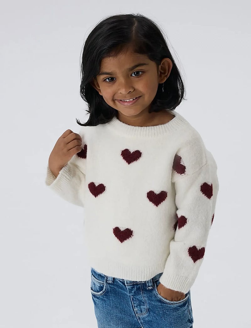 name it - NMFONA LS KNIT - gensere - cloud dancer - 0