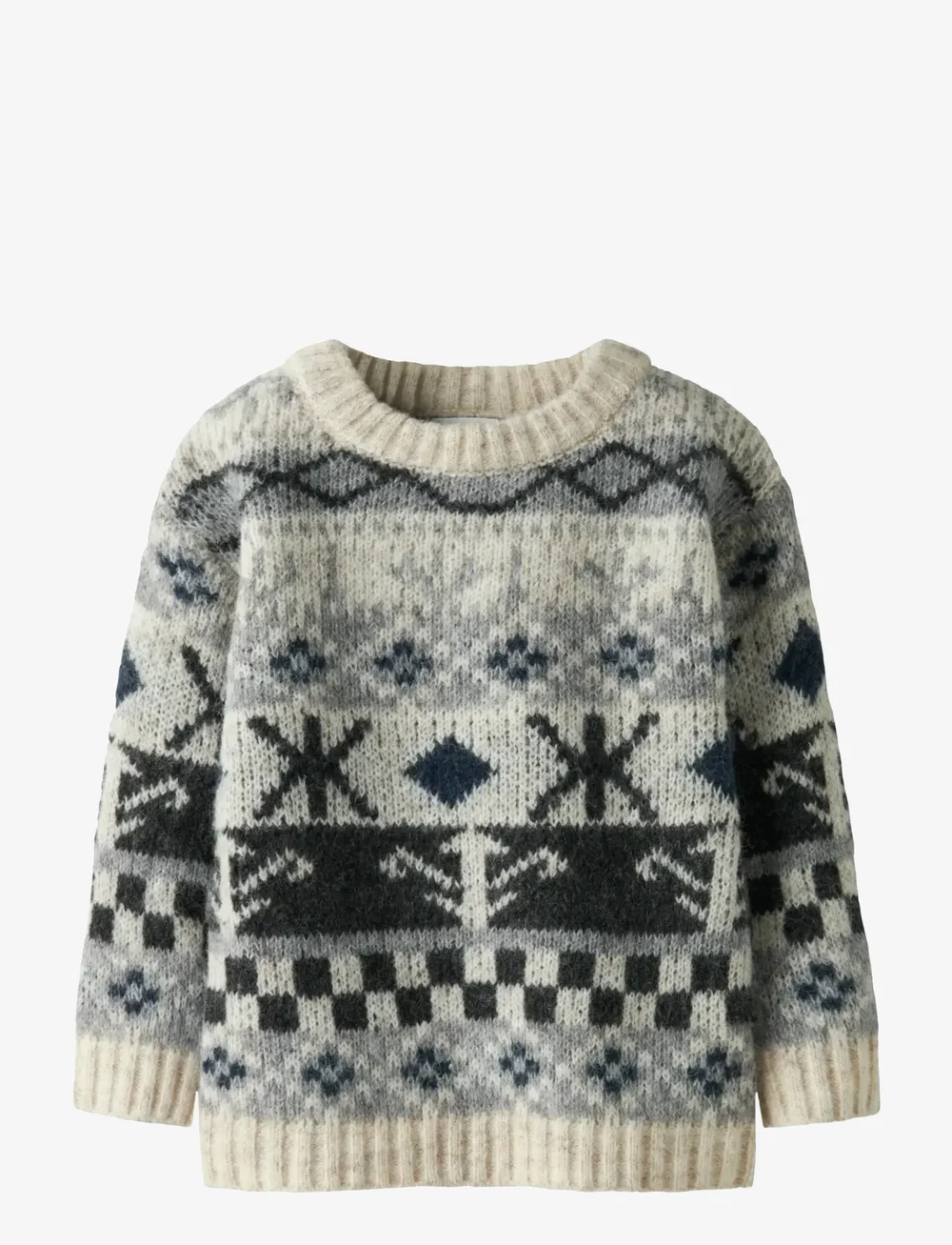 name it - NMMODDUR LS KNIT - trøjer - cloud dancer - 1