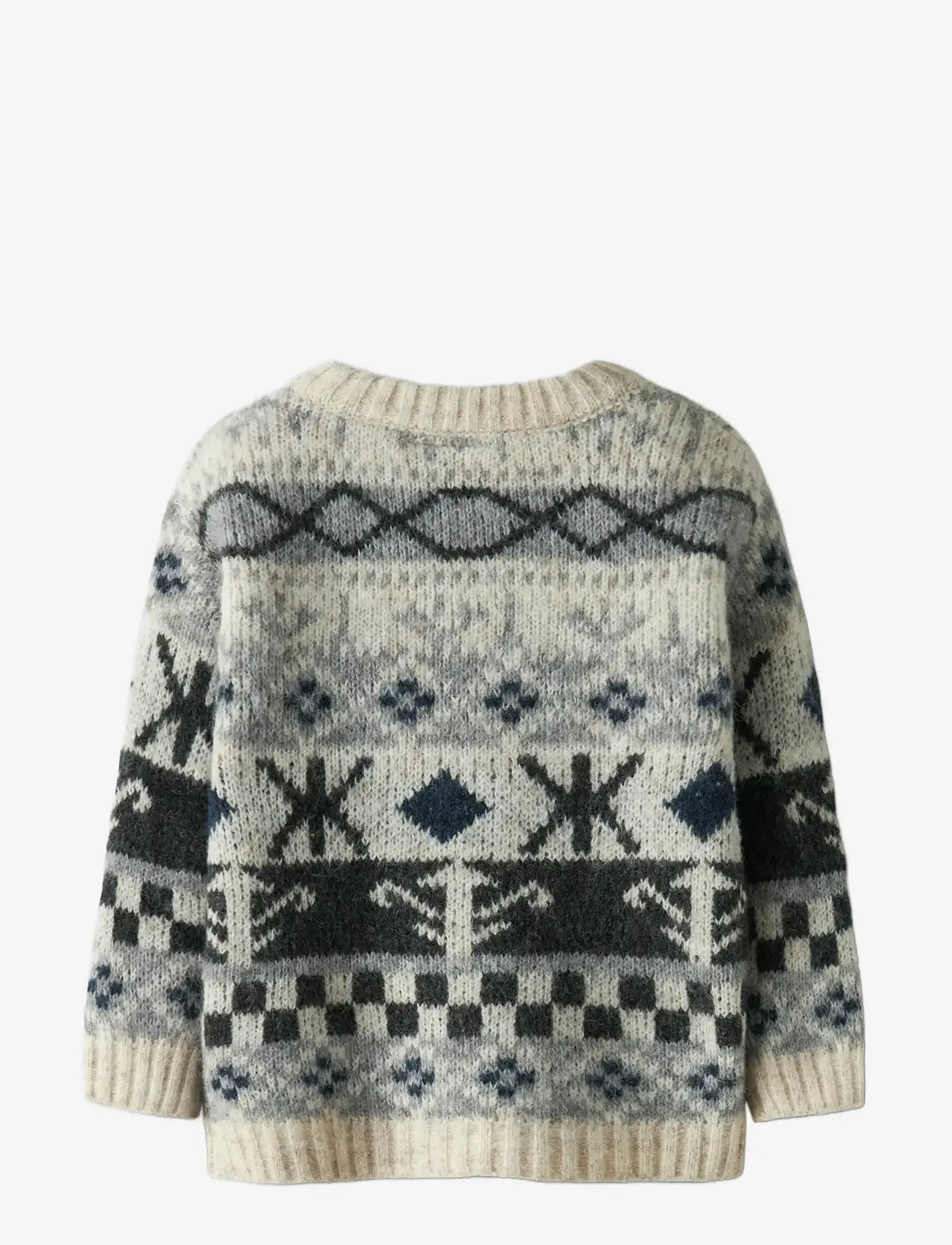 name it - NMMODDUR LS KNIT - trøjer - cloud dancer - 2