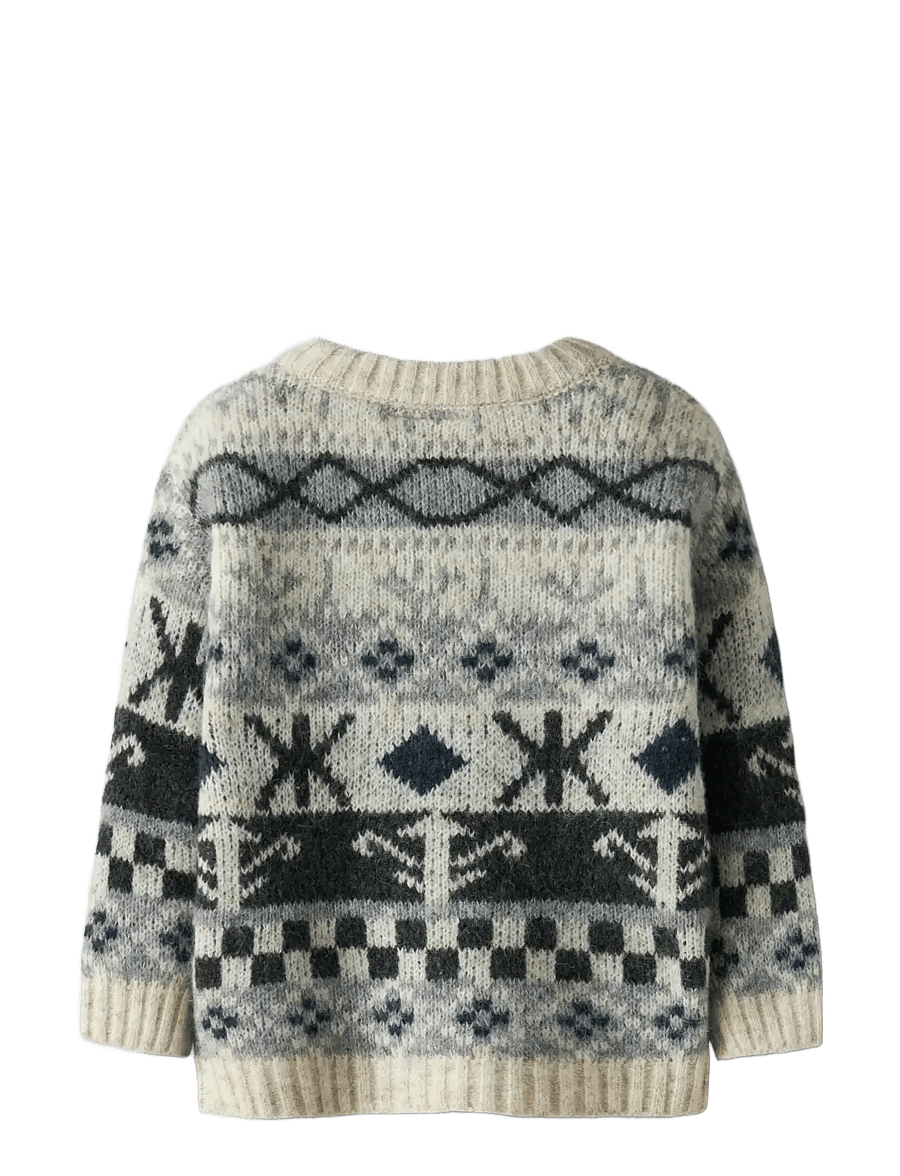 name it - NMMODDUR LS KNIT - swetry - cloud dancer - 2