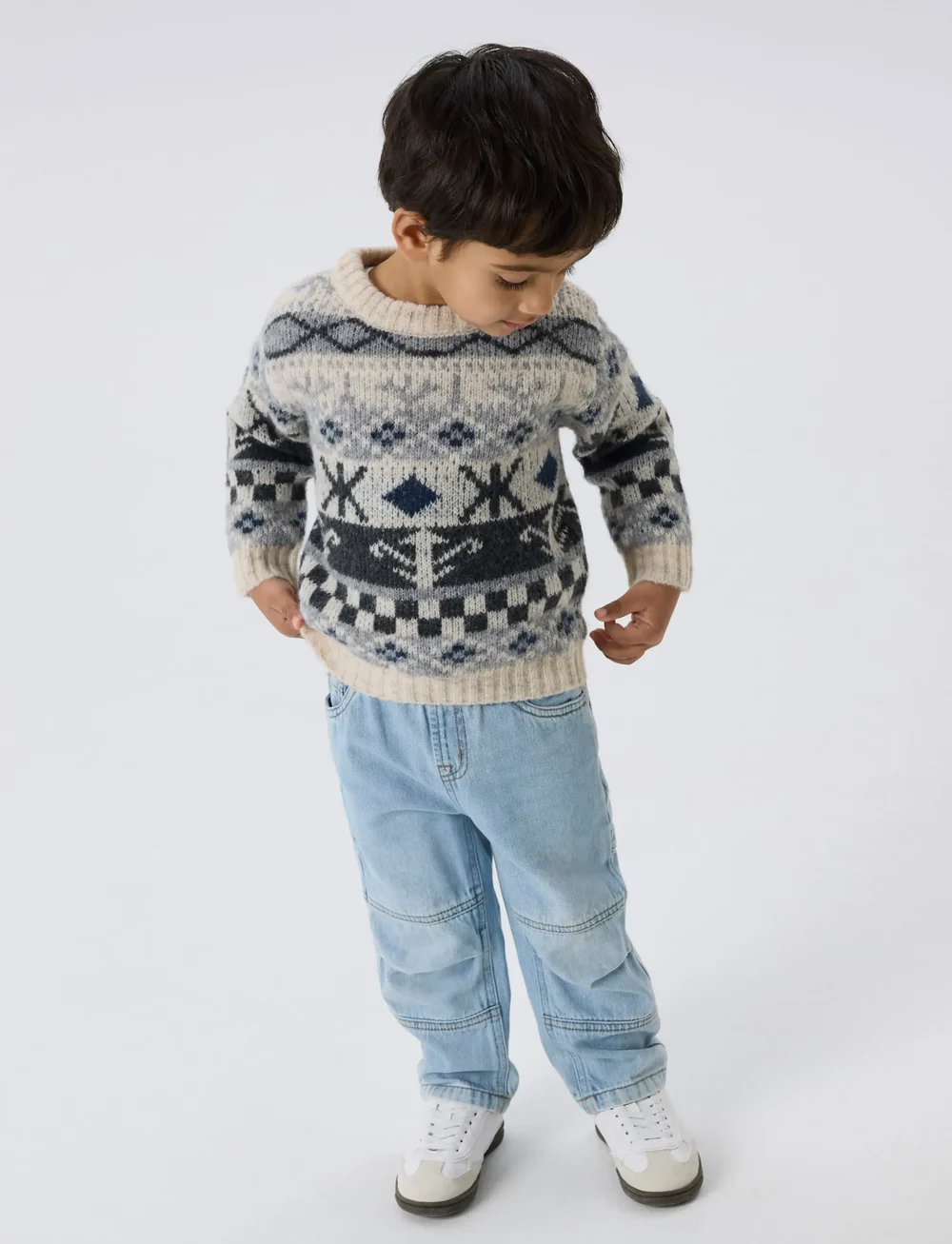 name it - NMMODDUR LS KNIT - trøjer - cloud dancer - 3