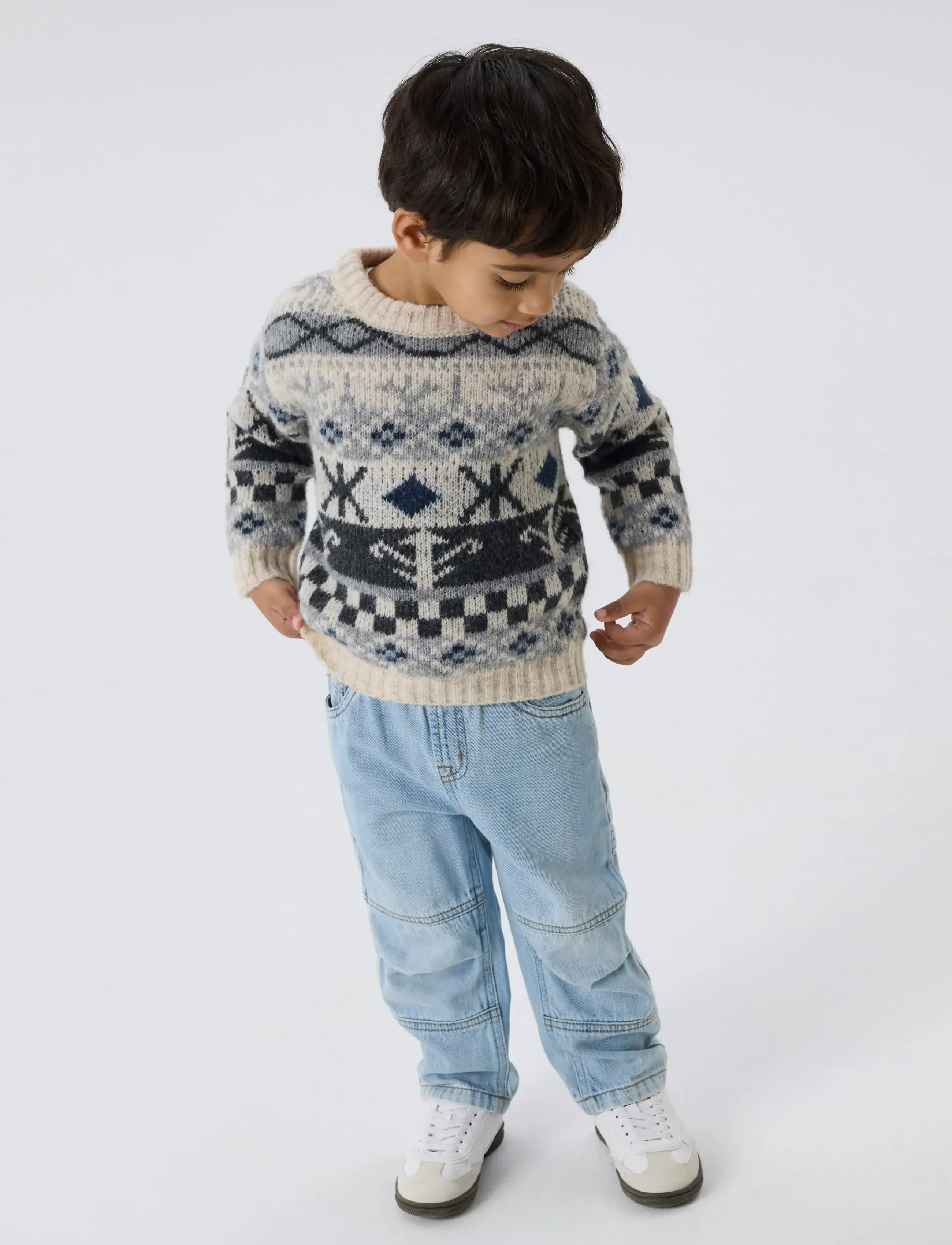 name it - NMMODDUR LS KNIT - jumpers - cloud dancer - 3