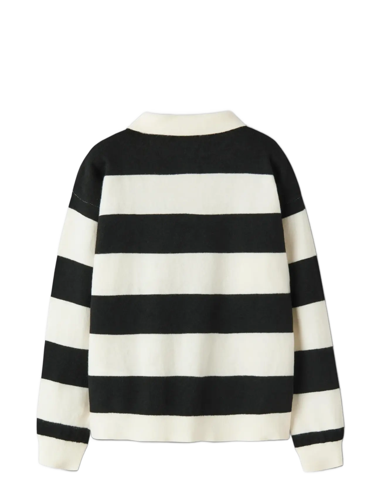 name it - NKMOBERT LS LOOSE KNIT POLO - długi rękaw koszulki polo - black - 2