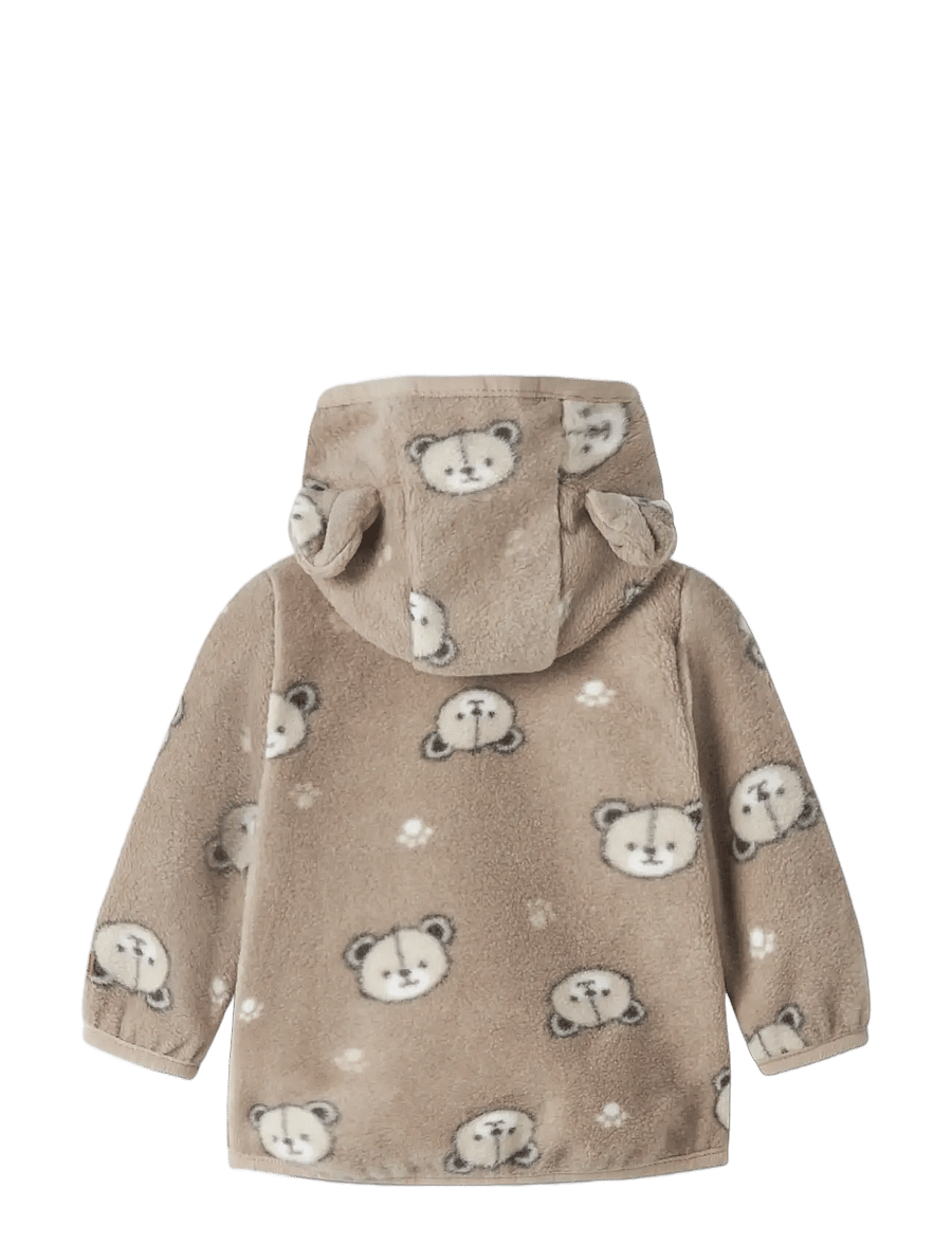 name it - NBNMEEKO FLEECE JACKET AOP - fleecejacken - silver mink - 1
