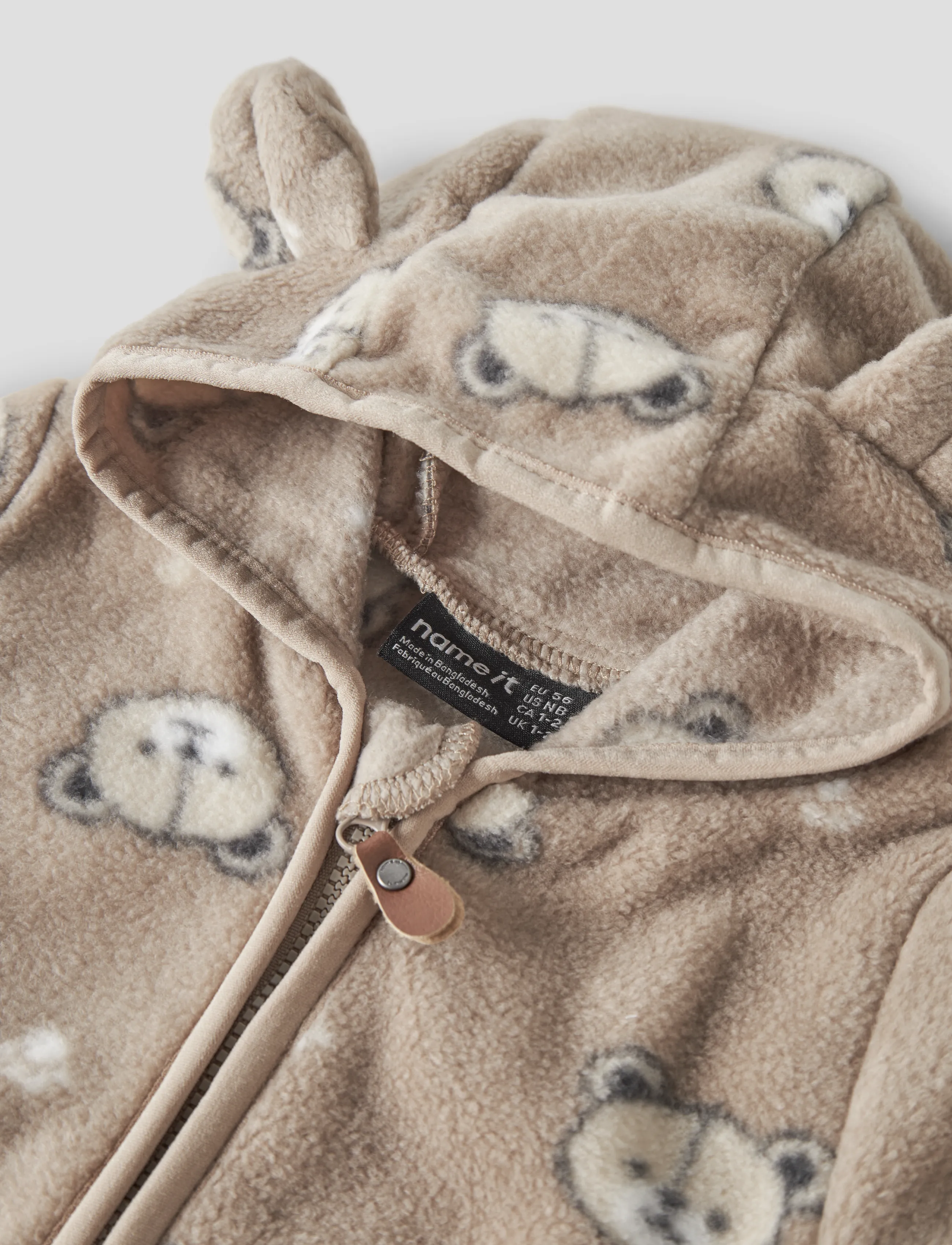 name it - NBNMEEKO FLEECE JACKET AOP - fleecejacken - silver mink - 2