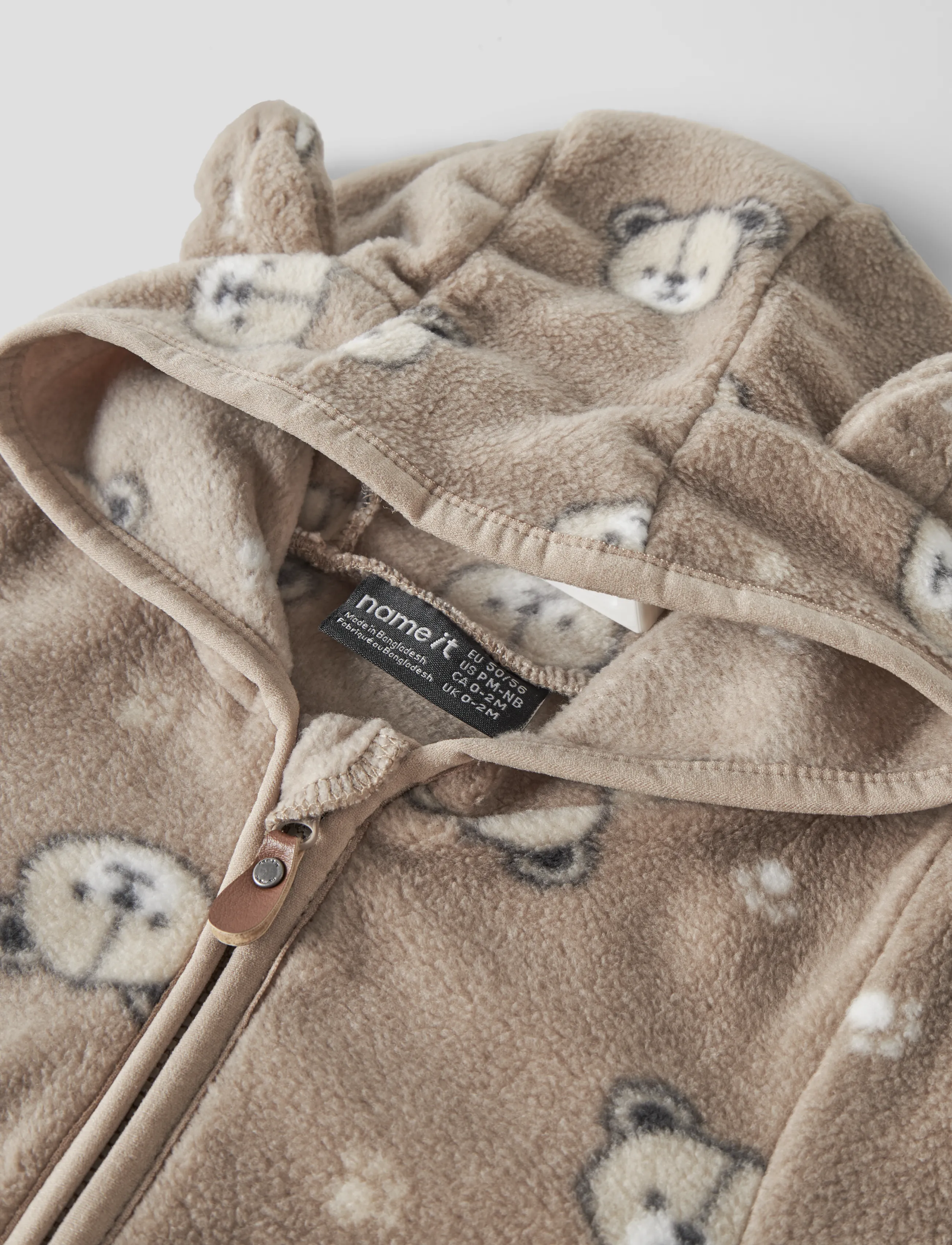 name it - NBNMEEKO FLEECE SUIT AOP - fliiskombinesoonid - silver mink - 2