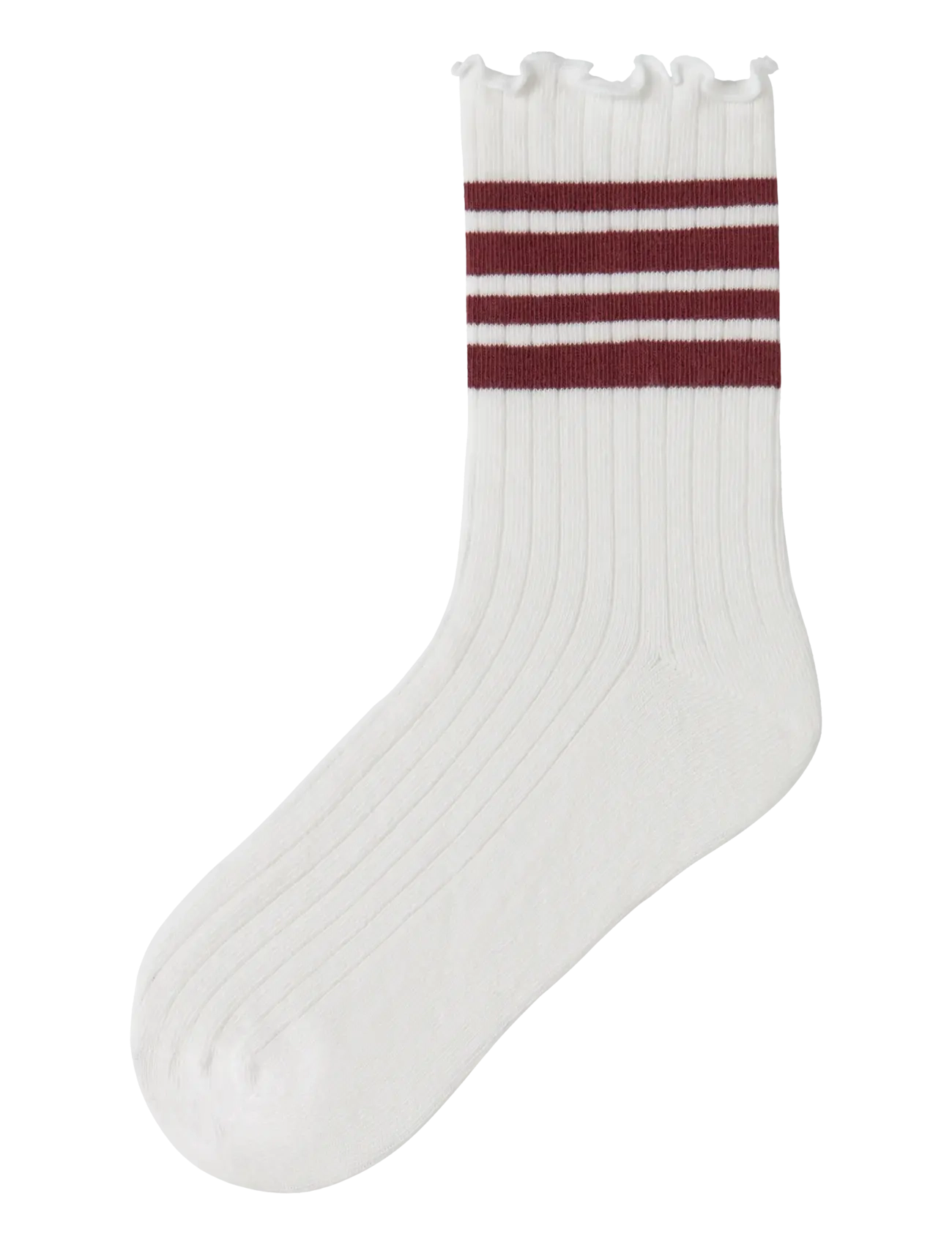 name it NKFSILLE STRIPE SOCK - Riided - CLOUD DANCER / white