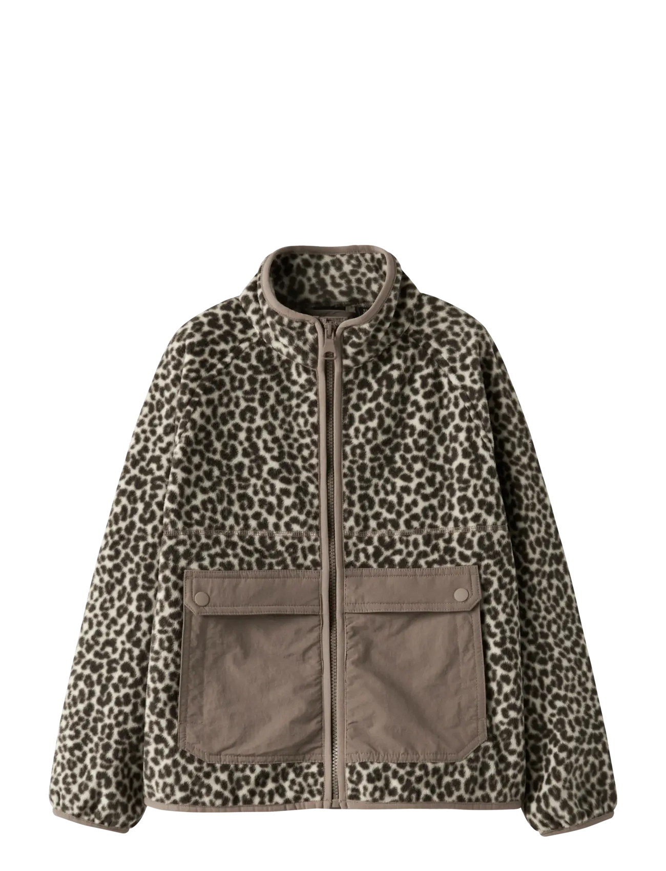 name it NKFMEEKO FLEECE JACKET AOP - Fleeceklær - PEYOTE / brown