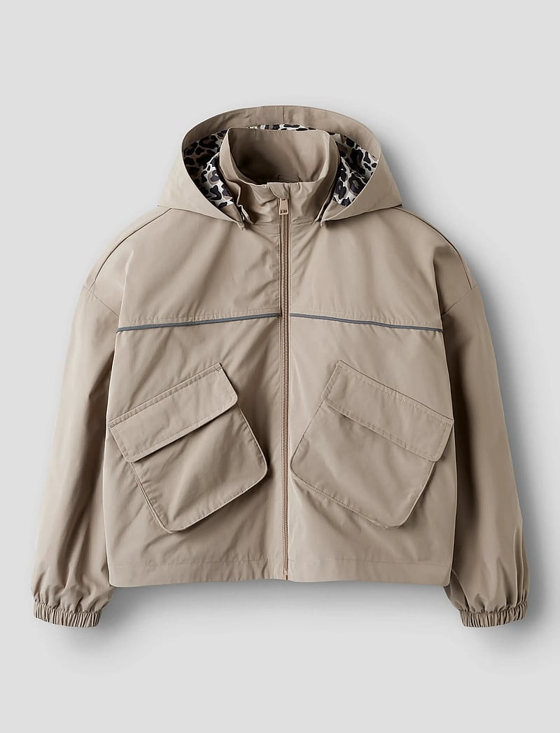 name it - NKFMIKA JACKET POCKET - regnjakker - silver mink - 0