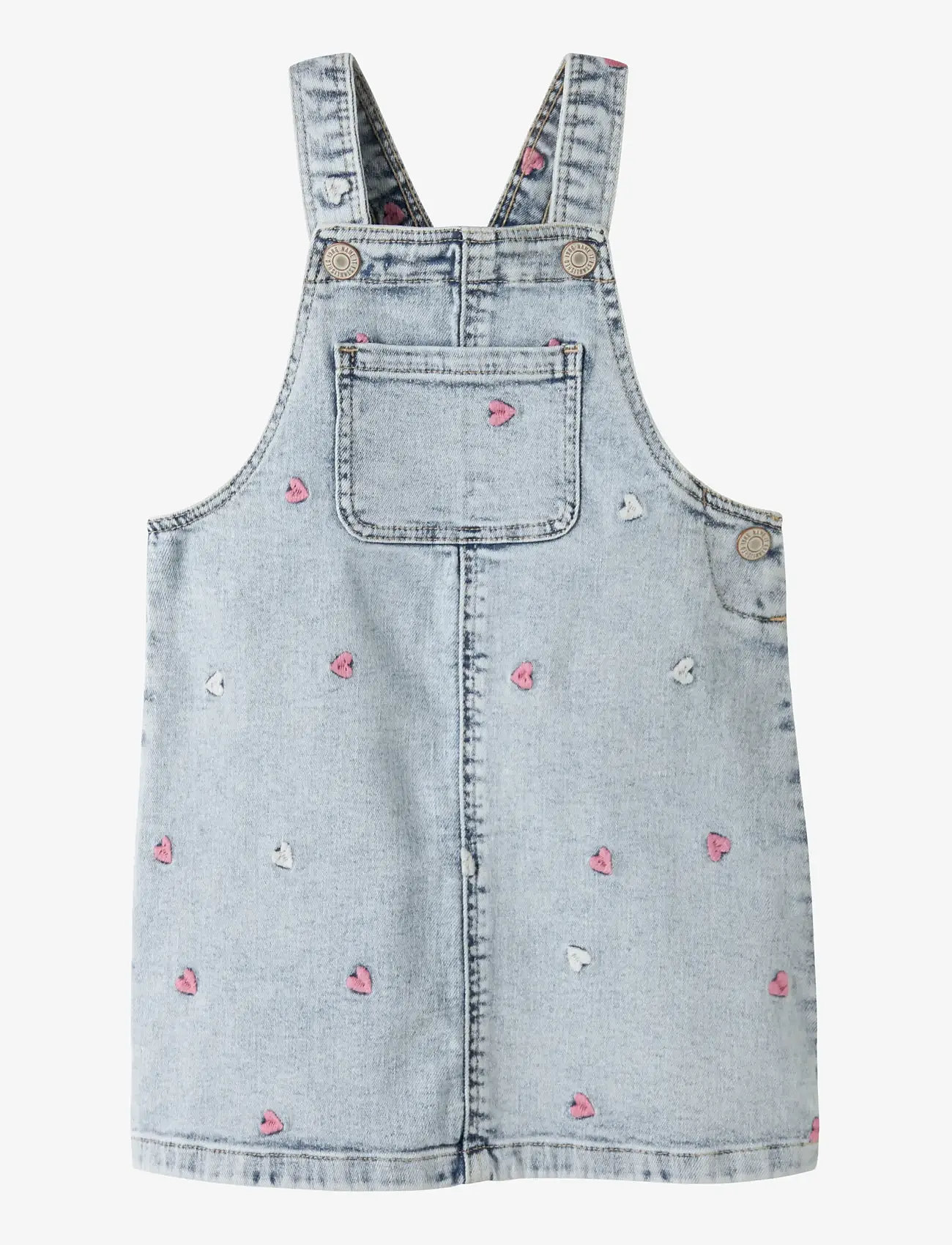name it - NMFELINA DNM EMB SPENCER 2633-FR T - Ärmlösa vardagsklänningar - light blue bleached denim - 0