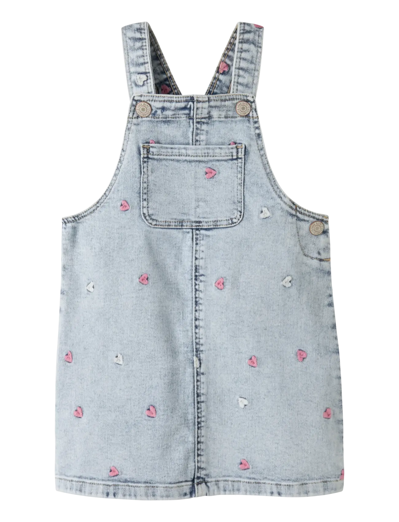 name it - NMFELINA DNM EMB SPENCER 2633-FR T - kjoler uten ermer i avslappet stil - light blue bleached denim - 0