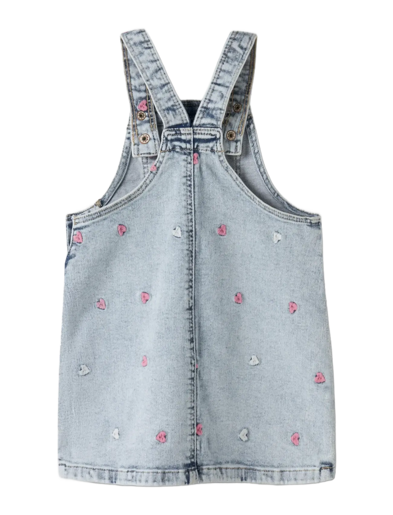 name it - NMFELINA DNM EMB SPENCER 2633-FR T - kjoler uten ermer i avslappet stil - light blue bleached denim - 1