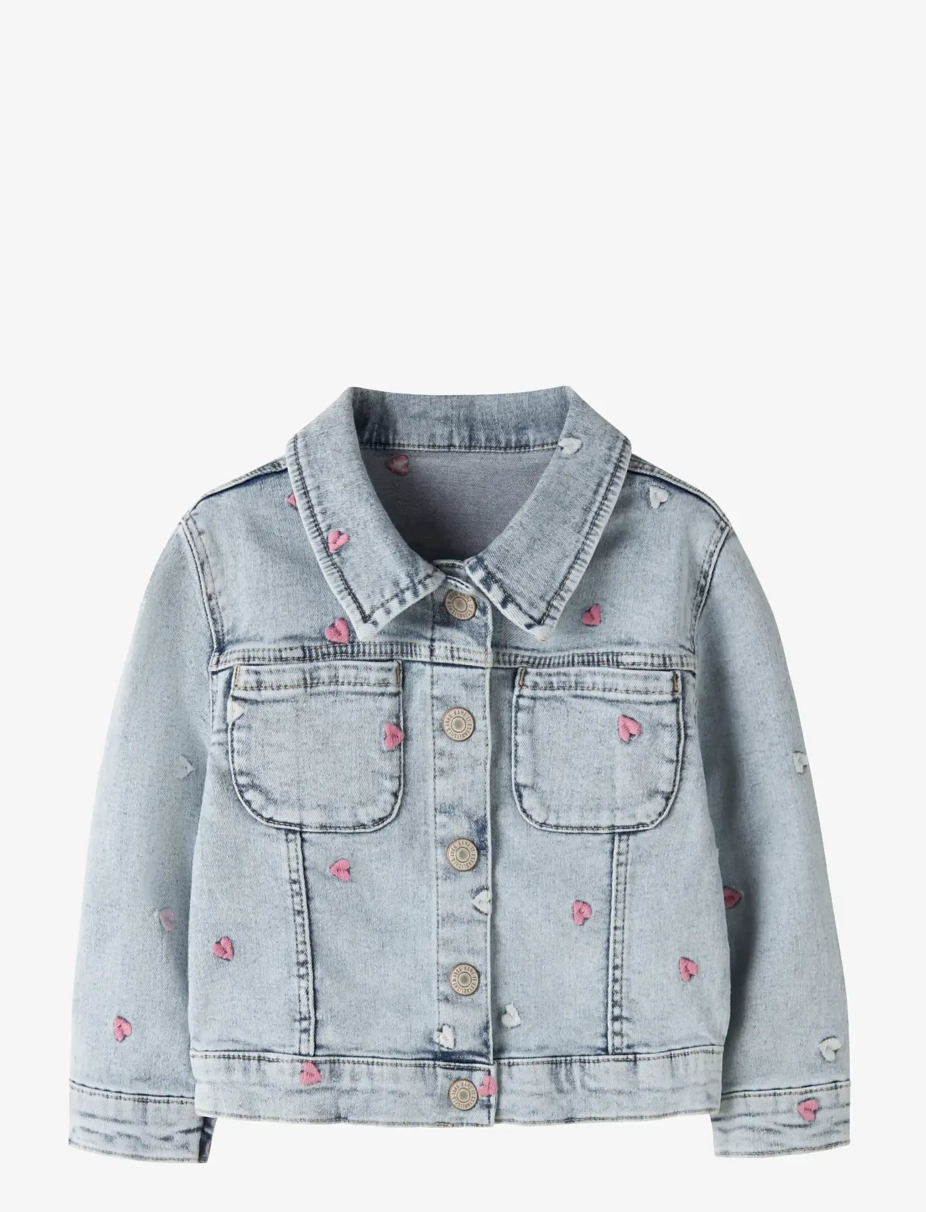 name it - NMFELISA DNM EMB JACKET 2633-FR T - jeansjacken - light blue bleached denim - 1