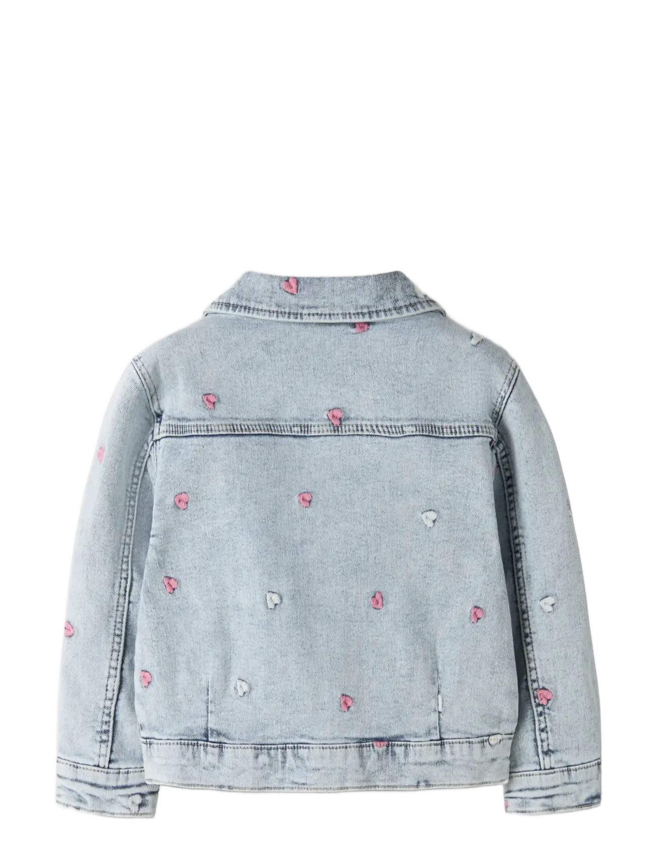 name it - NMFELISA DNM EMB JACKET 2633-FR T - teksa ja velvet - light blue bleached denim - 2
