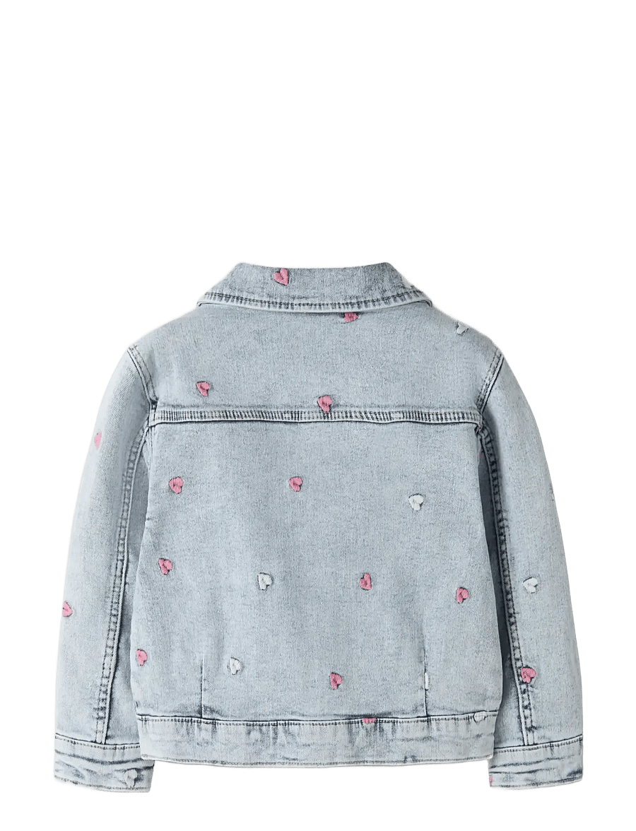 name it - NMFELISA DNM EMB JACKET 2633-FR T - spijkerjassen - light blue bleached denim - 2