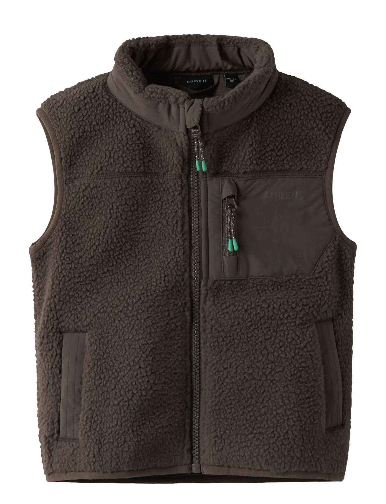 name it - NMMMILLER SHERPA VEST - chocolate brown - 1