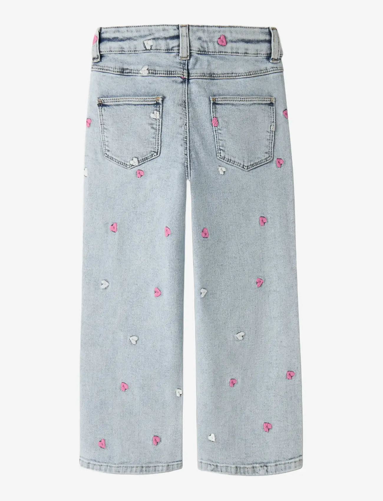 name it - NMFROSE WIDE EMB JEANS 2633-FR NOOS - brede jeans - light blue bleached denim - 2