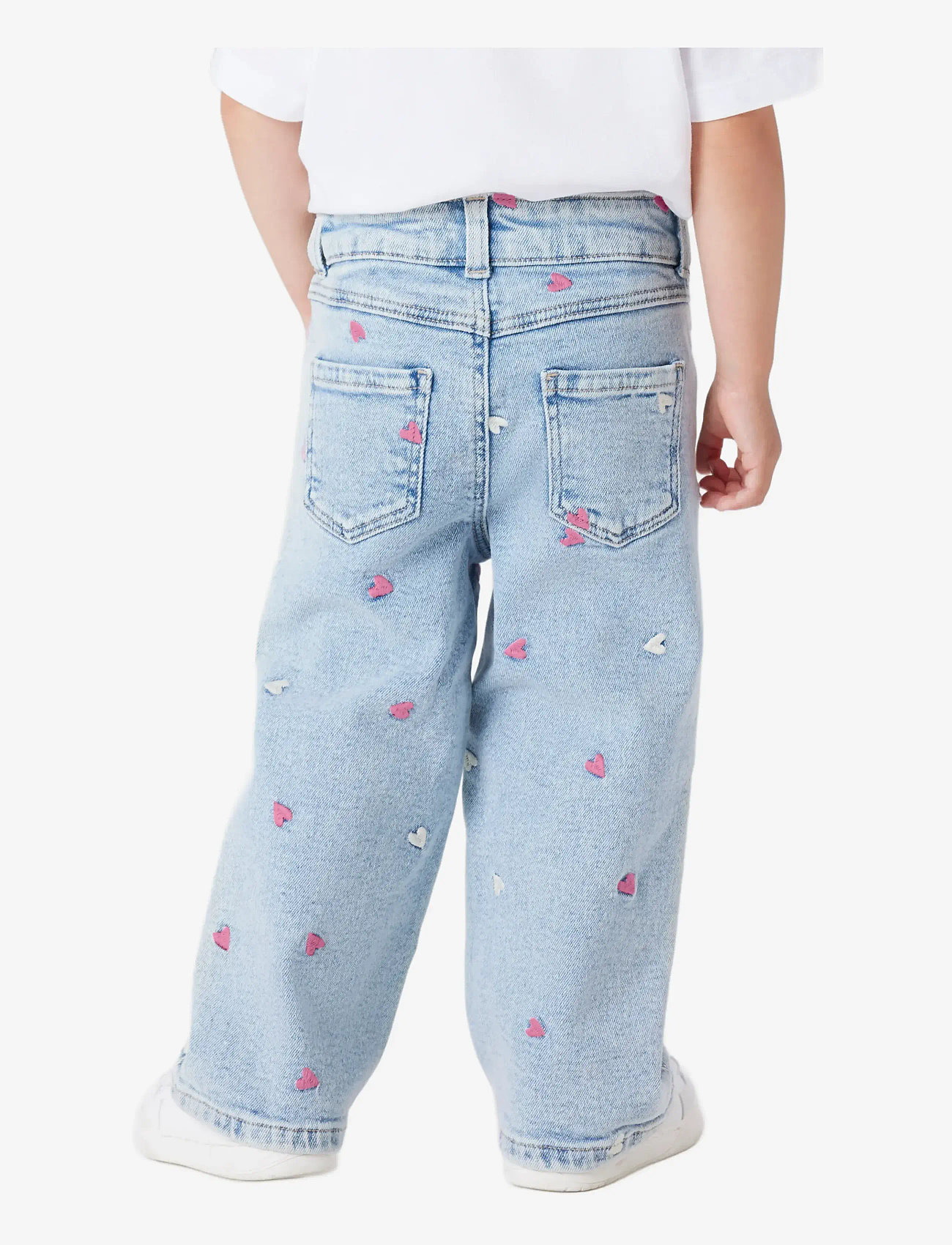 name it - NMFROSE WIDE EMB JEANS 2633-FR NOOS - brede jeans - light blue bleached denim - 3