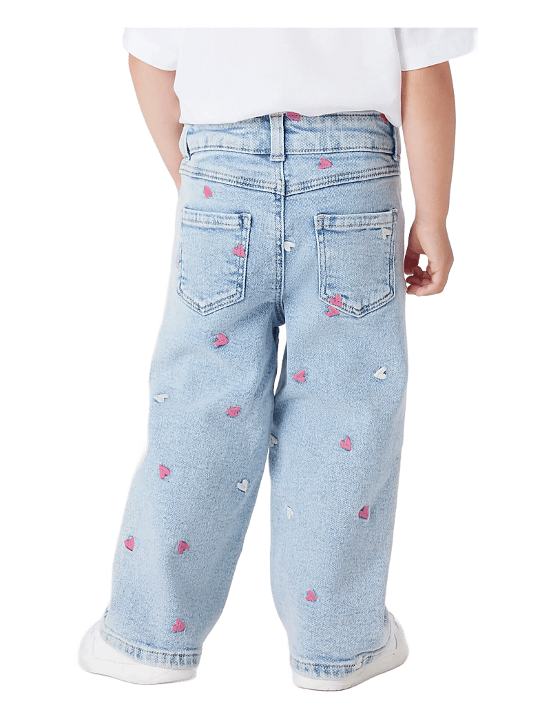 name it - NMFROSE WIDE EMB JEANS 2633-FR NOOS - hosen mit weitem bein - light blue bleached denim - 3