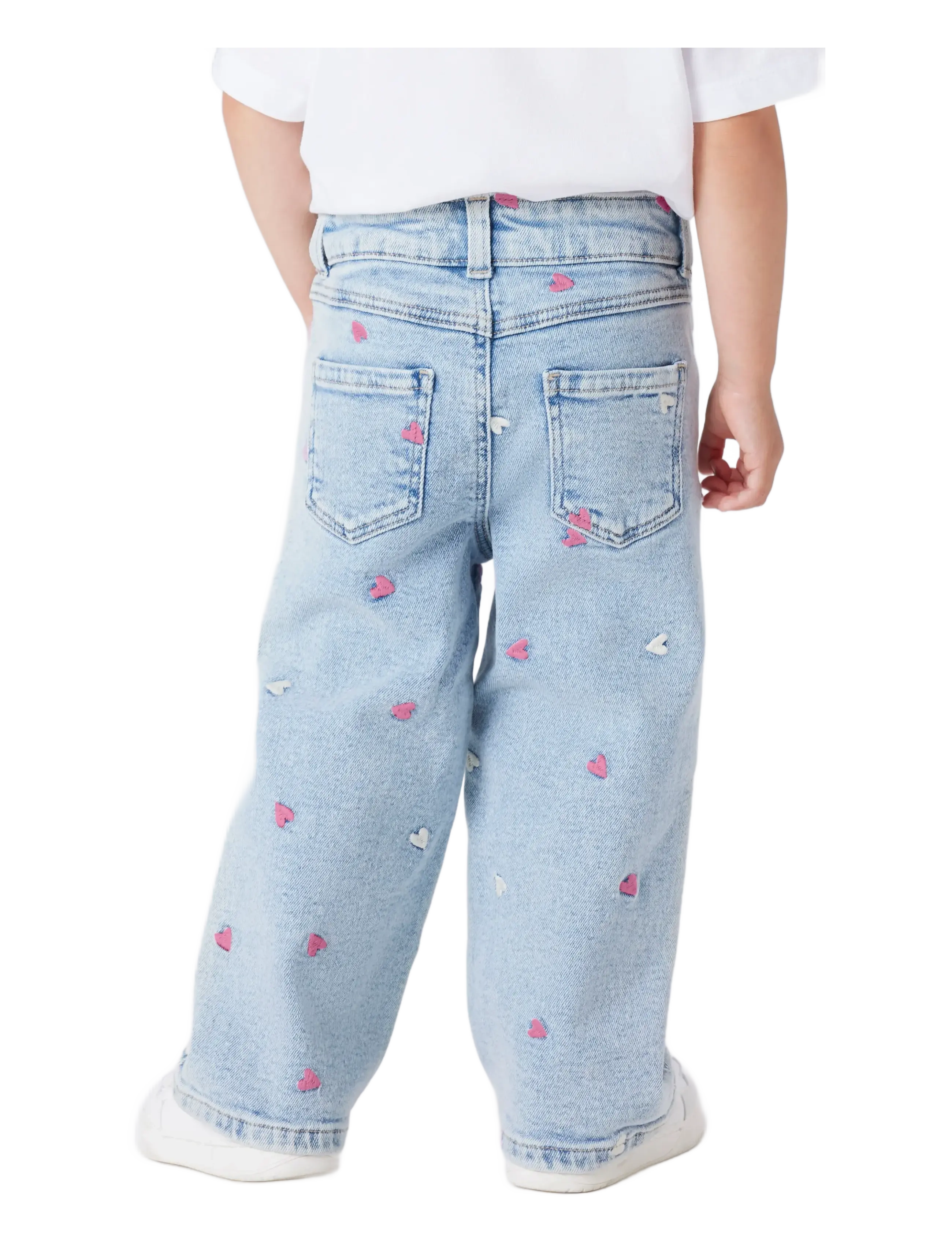 name it - NMFROSE WIDE EMB JEANS 2633-FR NOOS - jeans met wijde pijpen - light blue bleached denim - 3