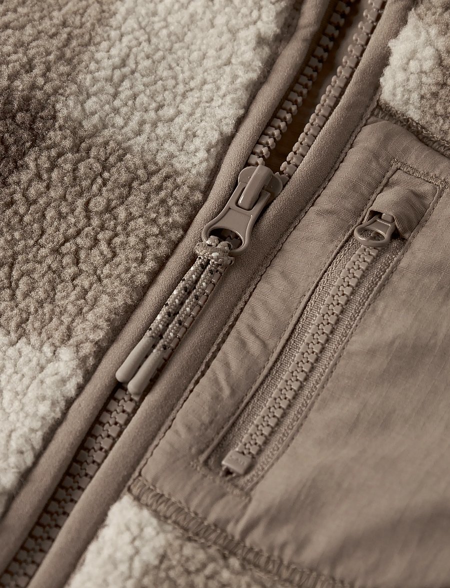 name it - NMMMONICO SHERPA JACKET CHECK - fleecejackor - fossil - 3
