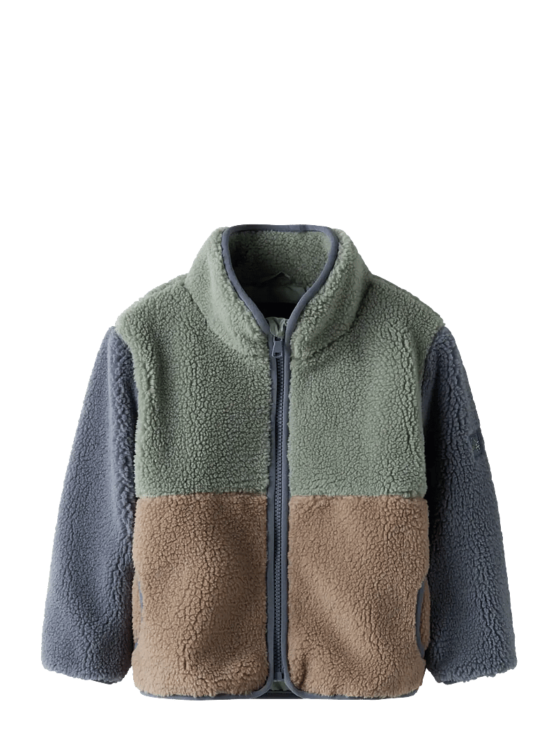 name it - NMMMIMBA SHERPA JACKET - fleecejakker - chinois green - 1