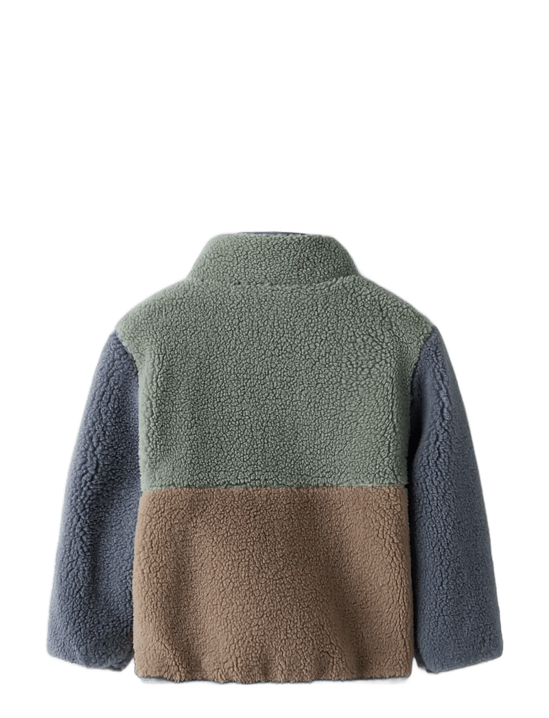 name it - NMMMIMBA SHERPA JACKET - fleecejakker - chinois green - 2