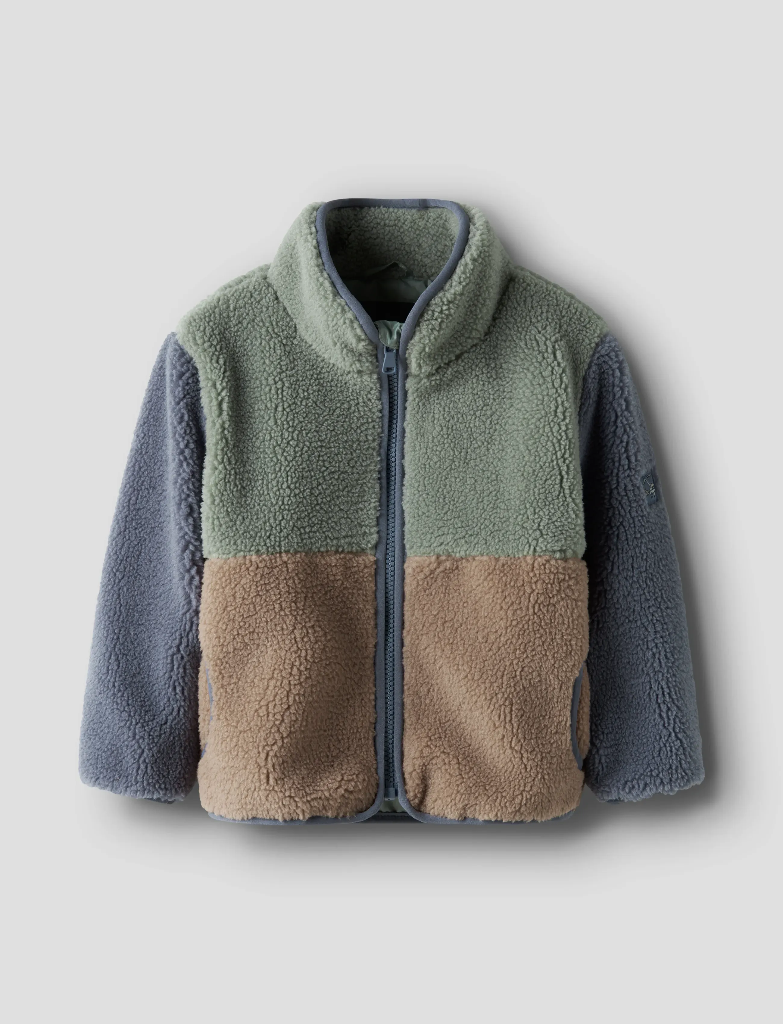 name it Nmmmimba Sherpa Jacket, Børn, Sherpa Jakke, Grøn, Str: 110