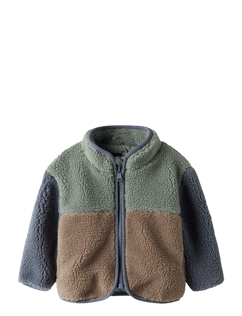 name it - NBMMIMBA SHERPA JACKET - fleecejacken - chinois green - 1