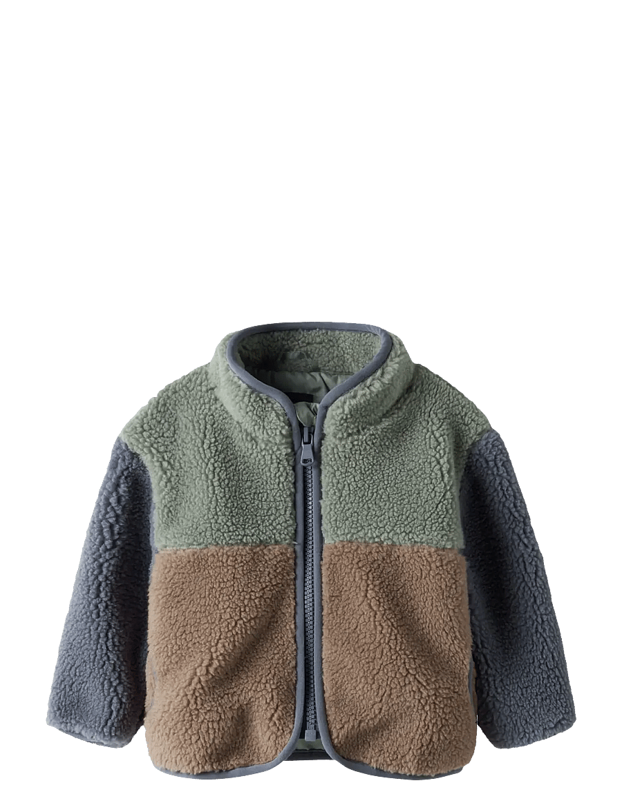 name it - NBMMIMBA SHERPA JACKET - fleecejacken - chinois green - 1