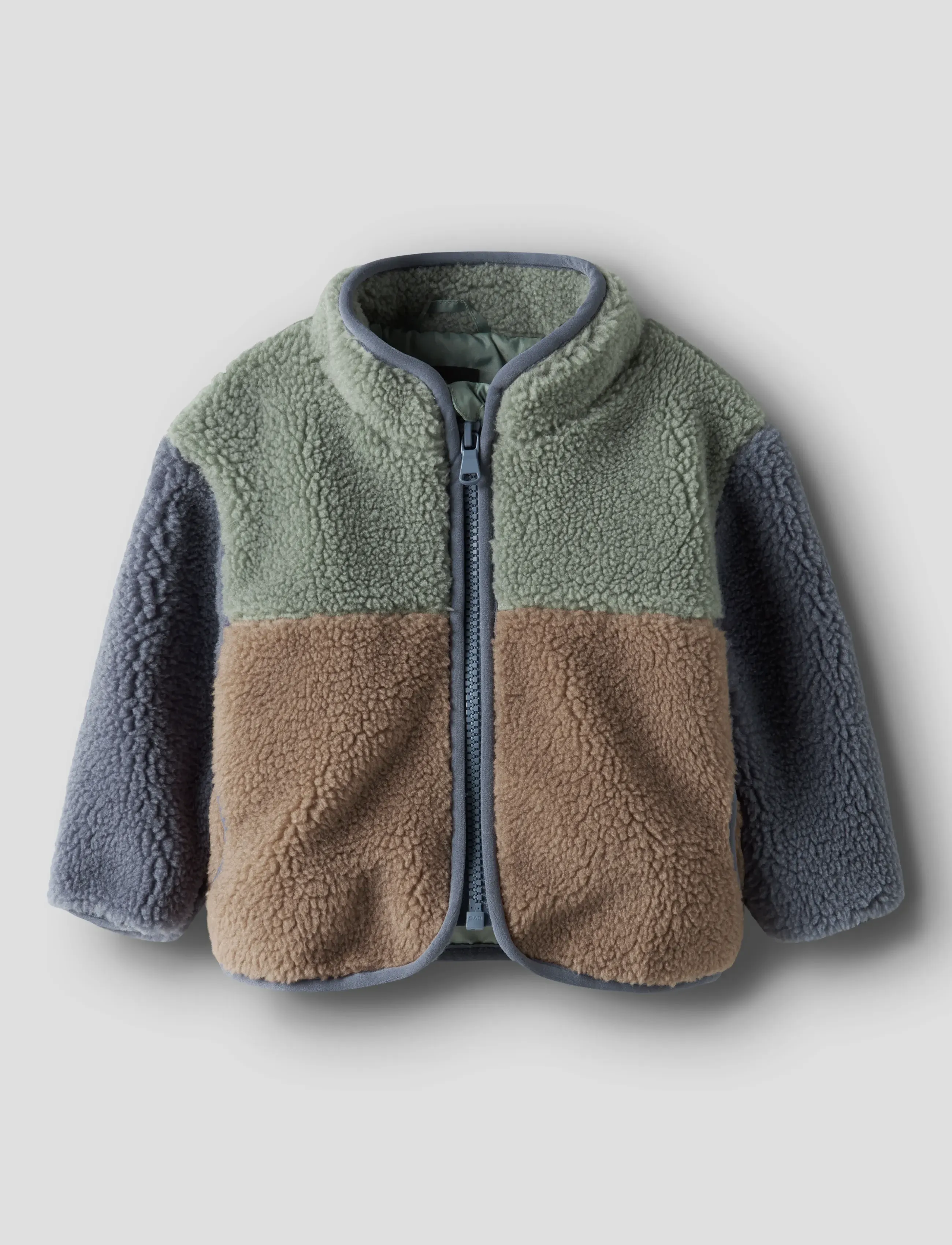 name it Nbmmimba Sherpa Jacket, Børn, Sherpa Jakke, Grøn, Str: 68